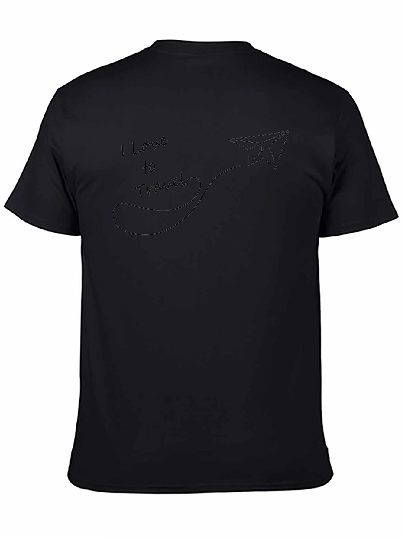 I Love to Travel T-Shirt - Paper Airplane Design
