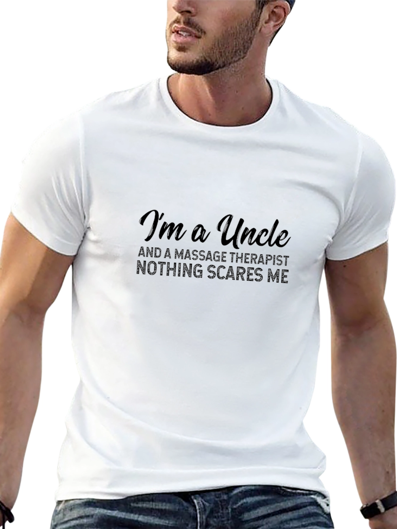 Im A Uncle Massage Therapist Black T-Shirt