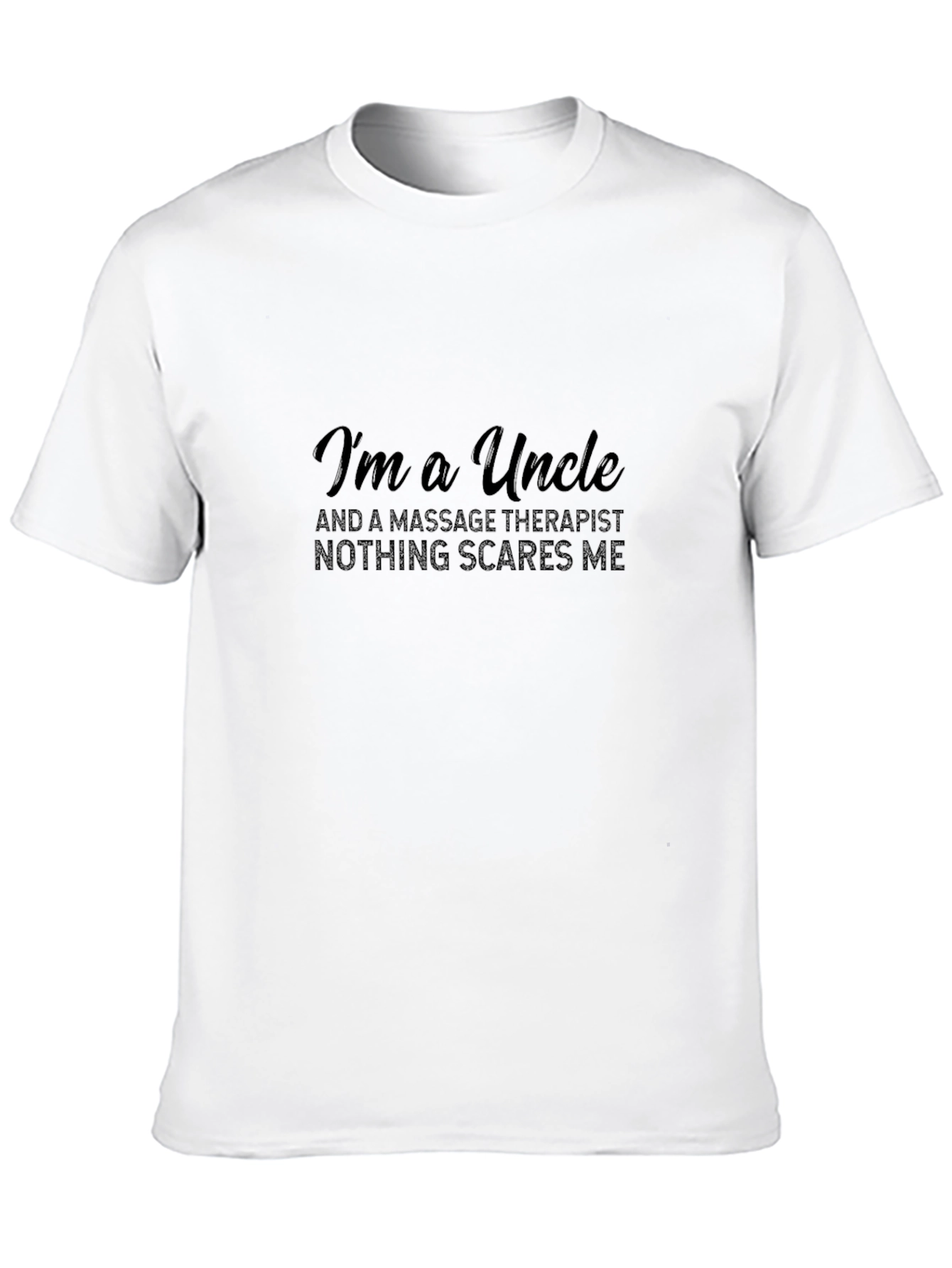 Im A Uncle Massage Therapist Black T-Shirt