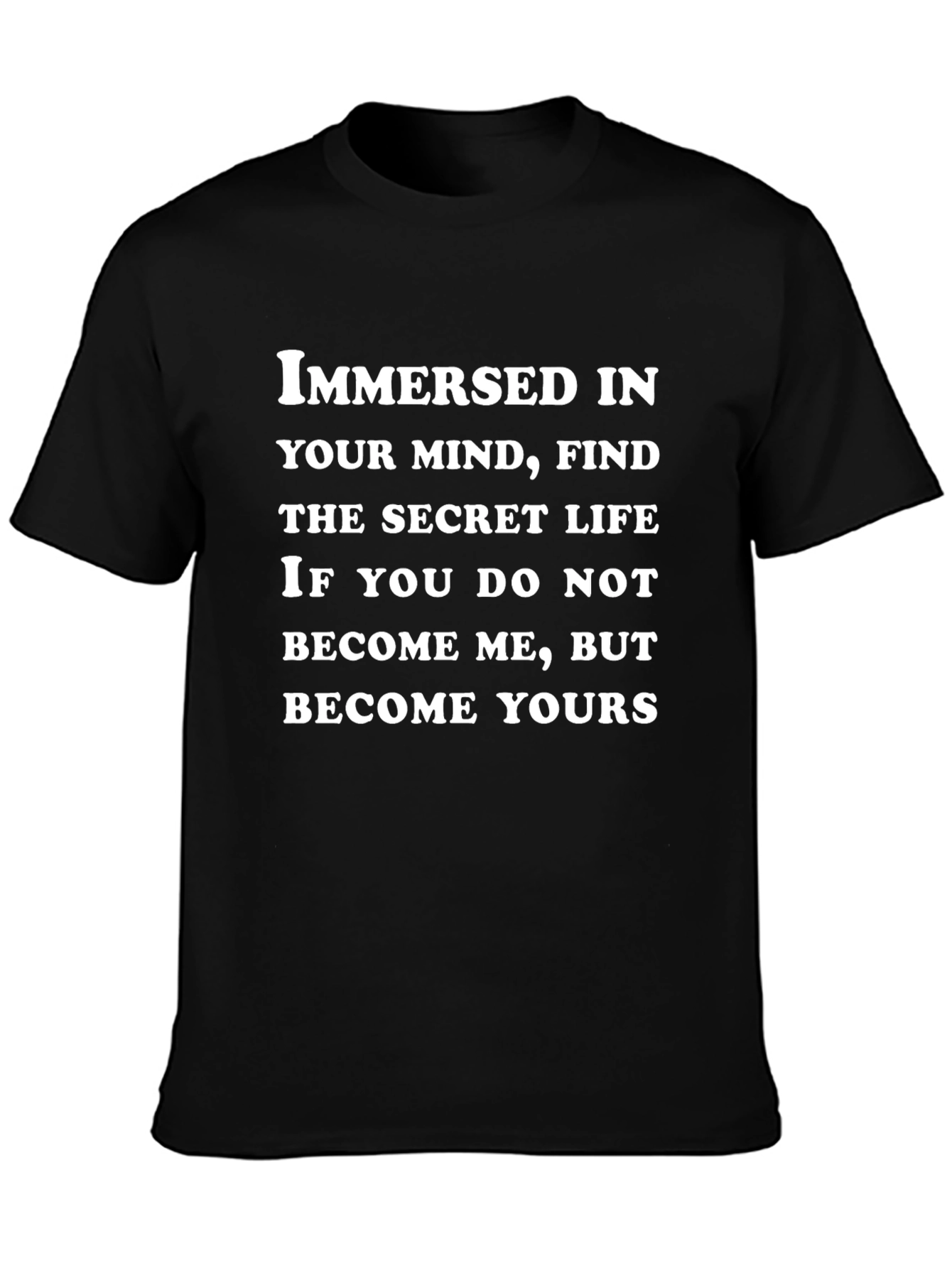Immersed In Your Mind Black T-Shirt
