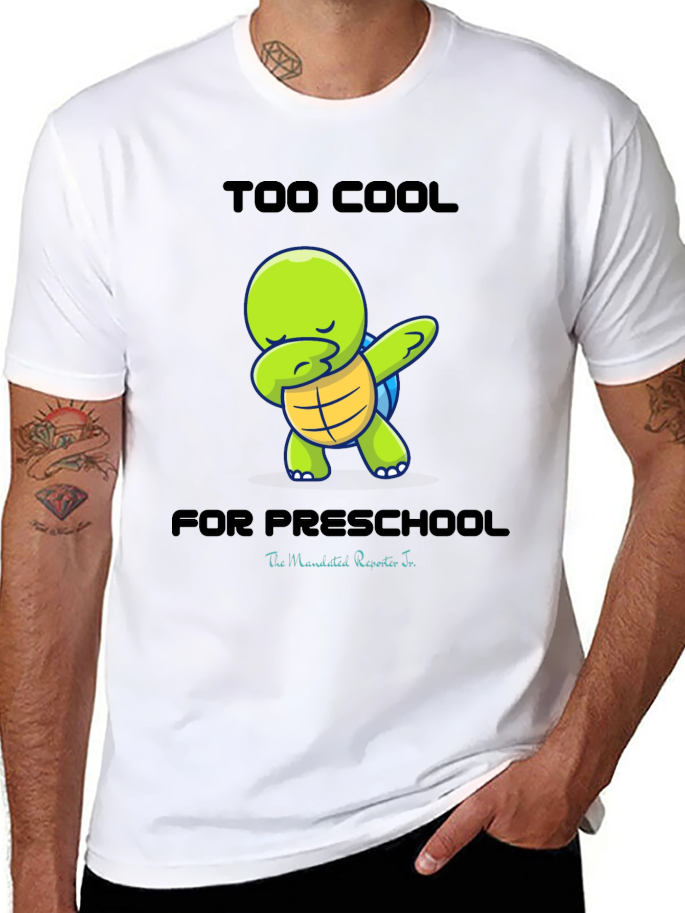 Too Cool for Preschool Turtle Dab T-Shirt