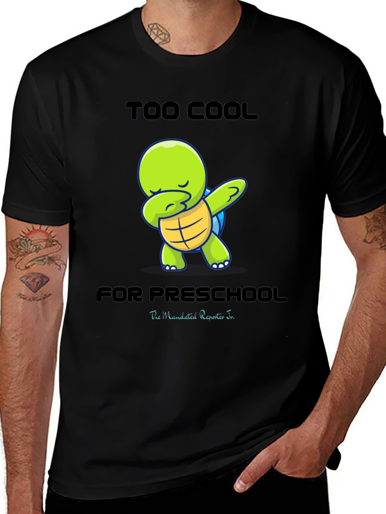 Too Cool for Preschool Turtle Dab T-Shirt