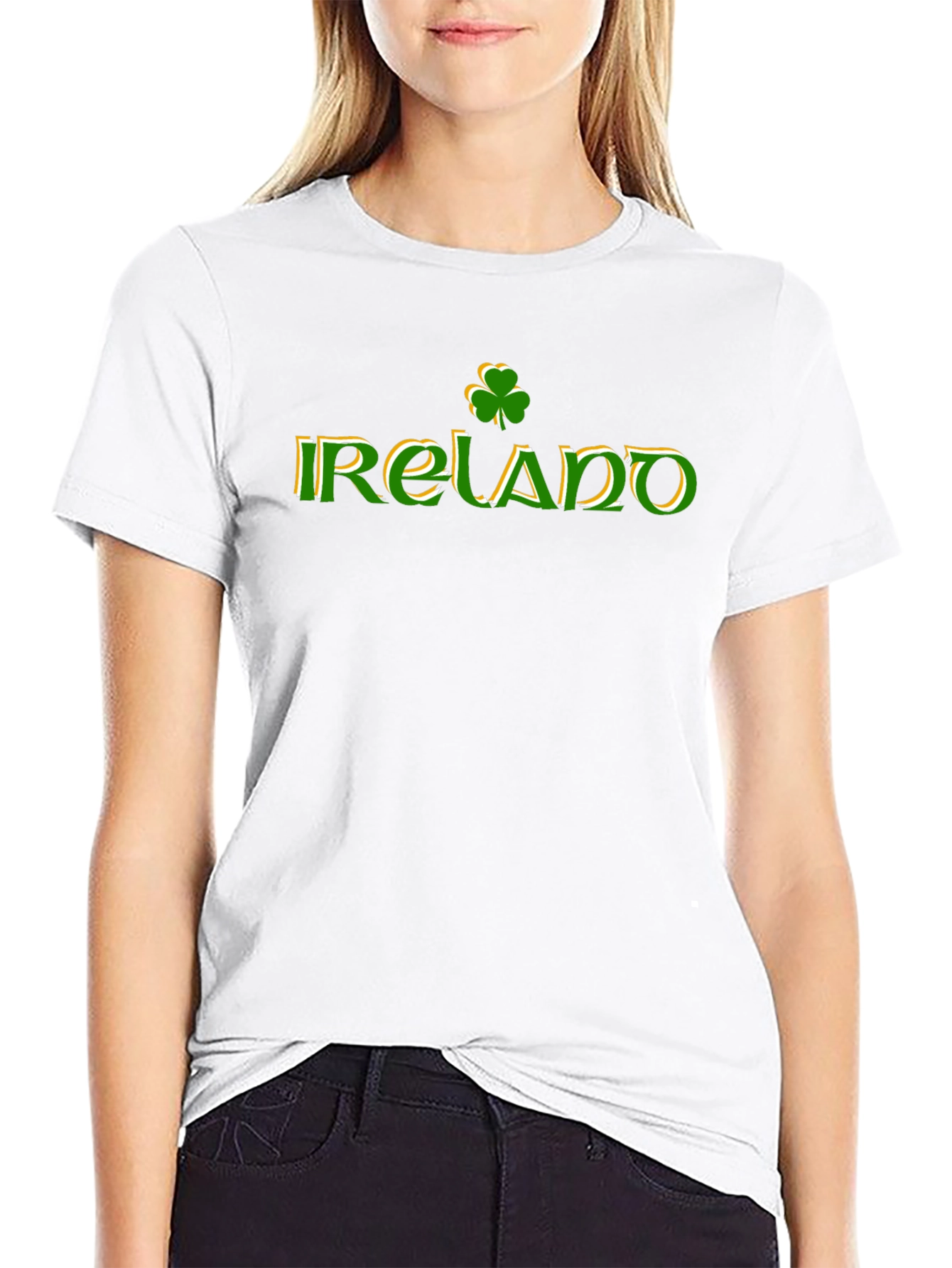 Ireland Shamrock Graphic Print T-Shirt