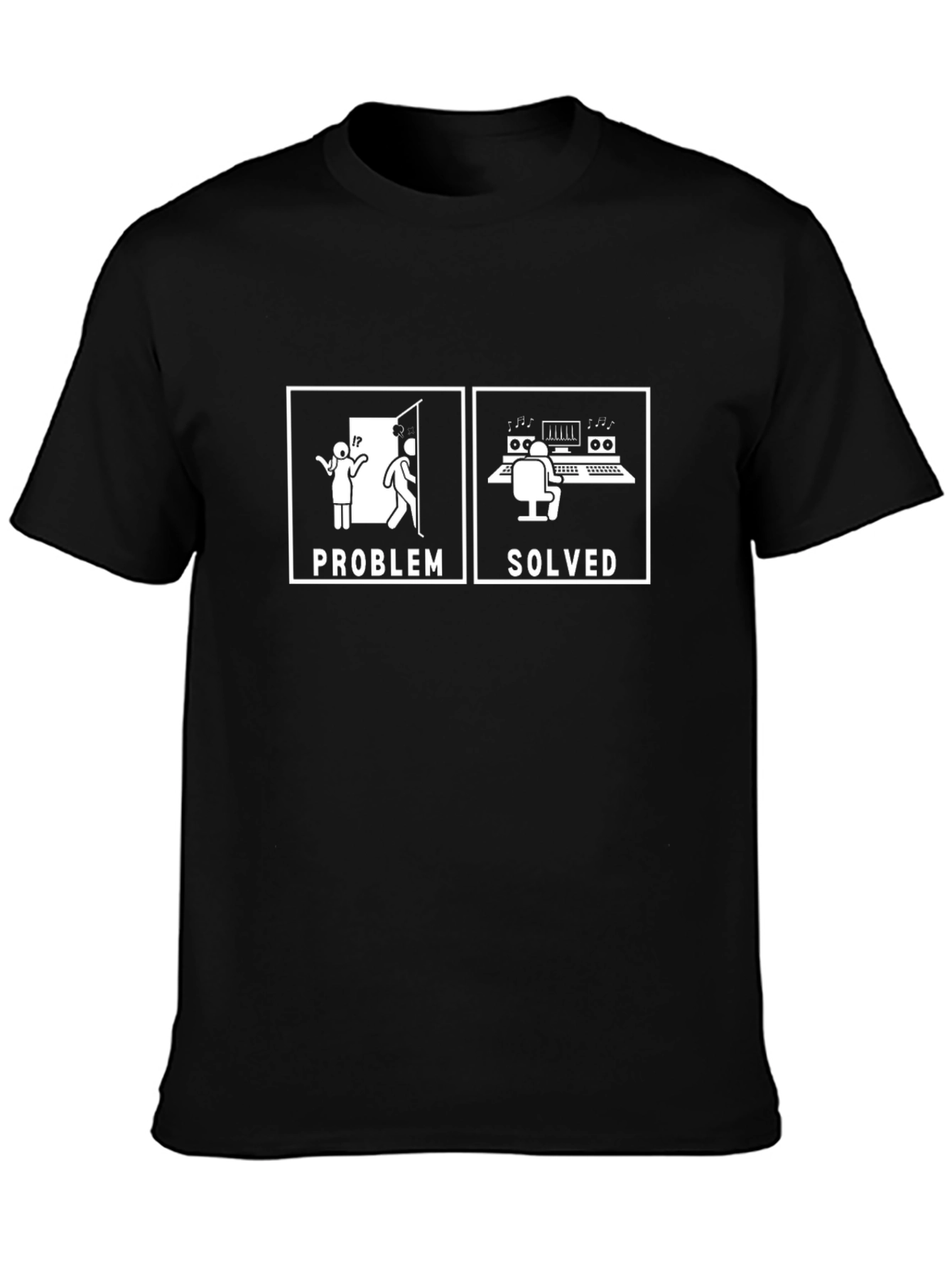 Problem Solved T-Shirt - Black Graphic Tee