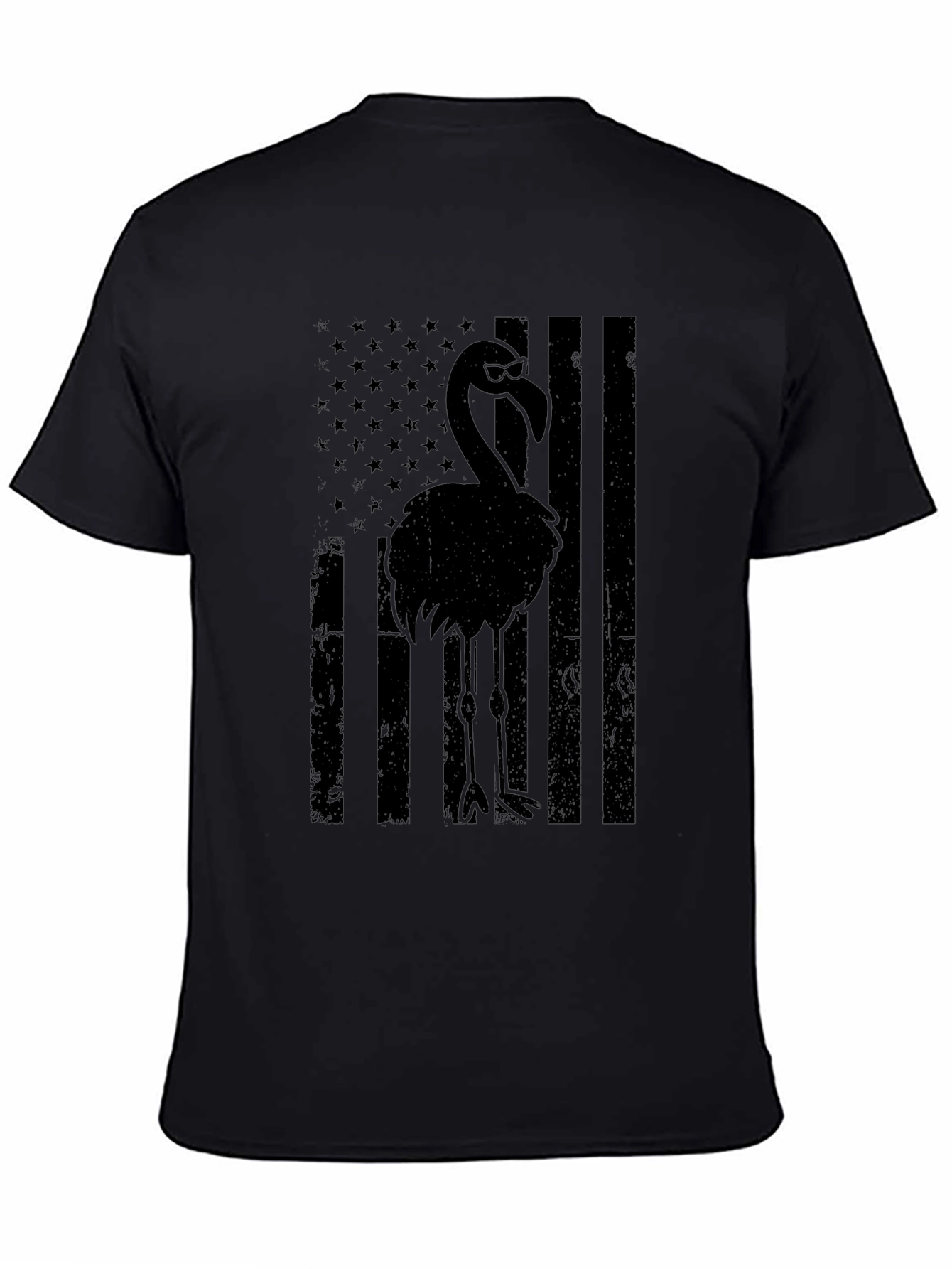Flamingo American Flag Graphic Tee