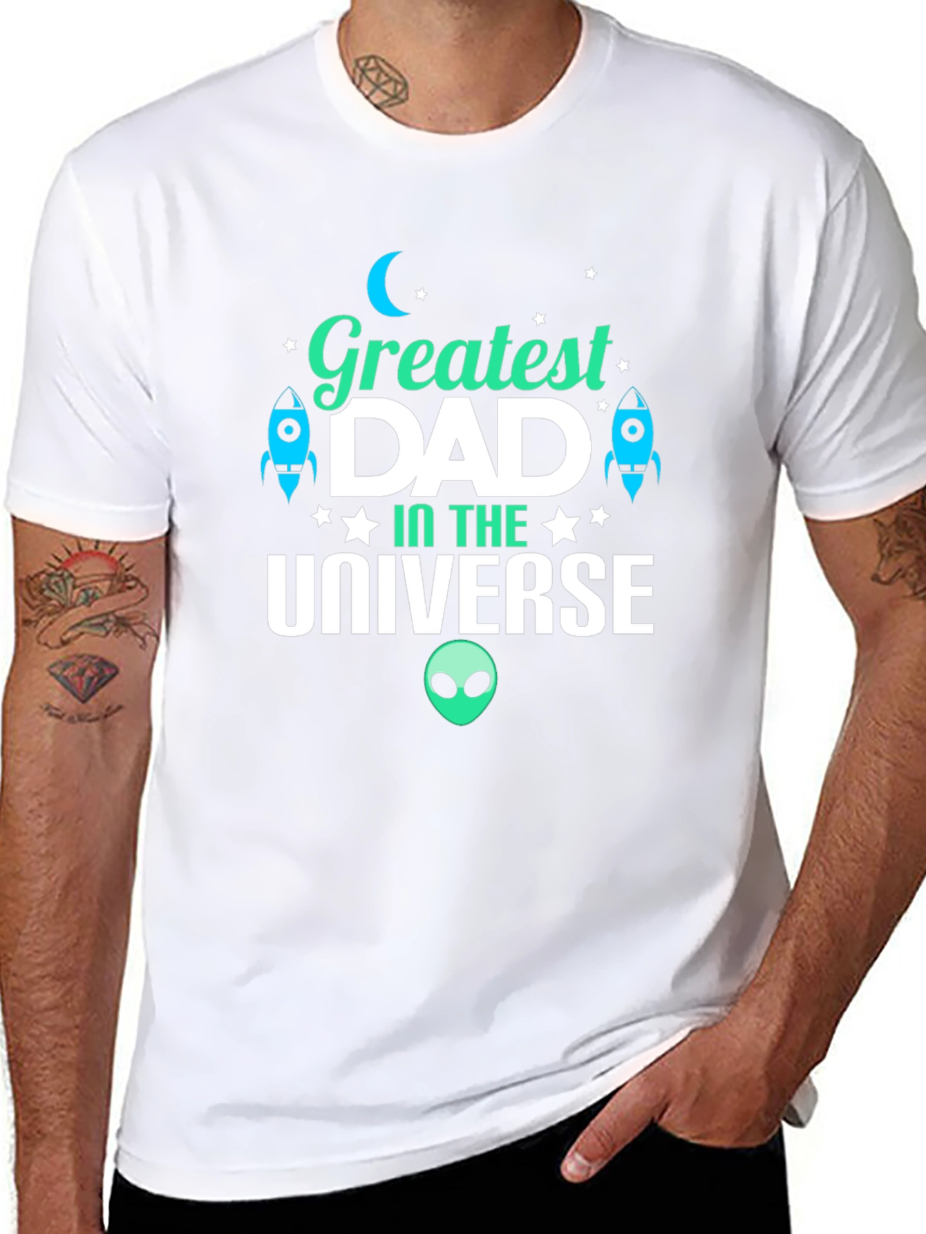 Greatest Dad in the Universe T-Shirt - Black