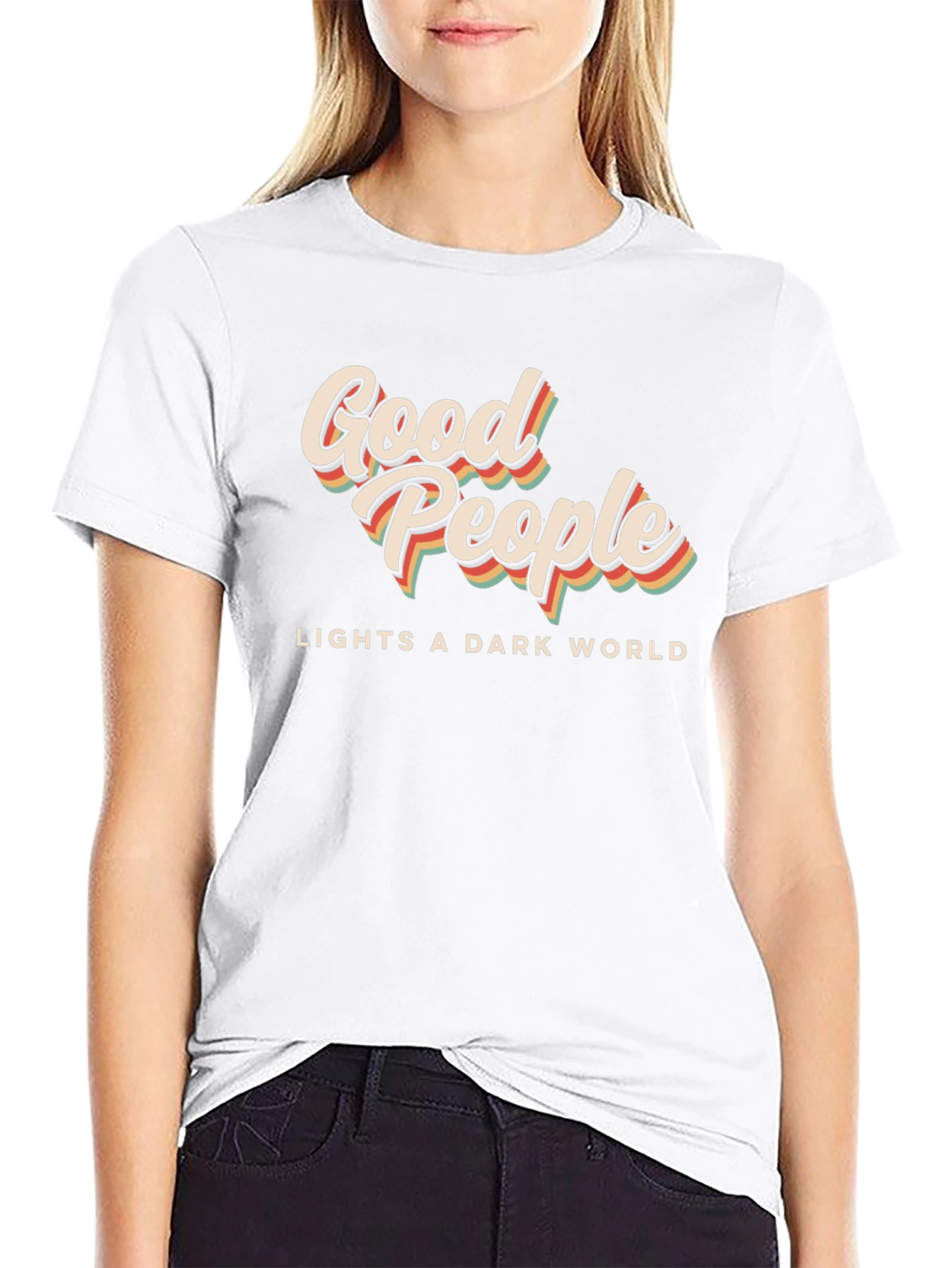 Good People Lights a Dark World Black T-Shirt