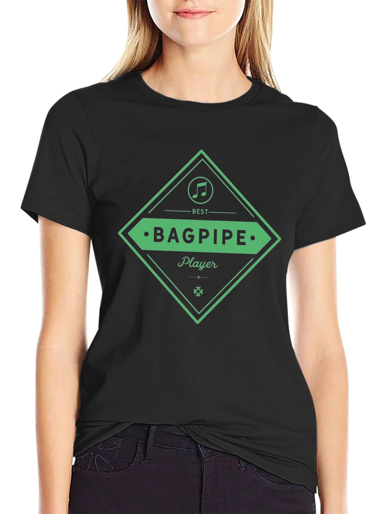 Best Bagpipe Player Black T-Shirt