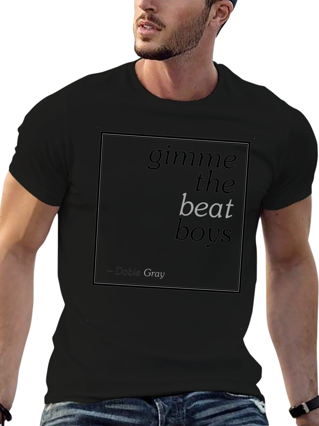 Gimme the Beat Boys Black T-Shirt - Dobie Gray