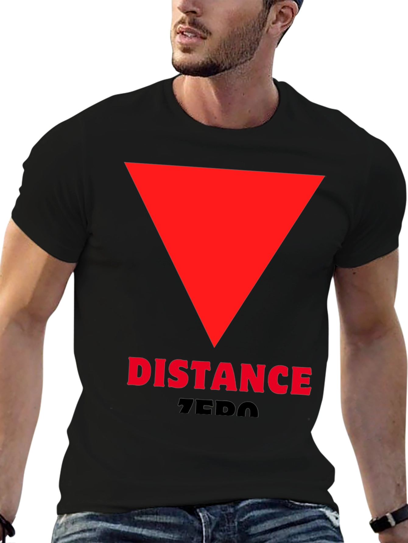Distance Zero T-Shirt - Red Triangle Design