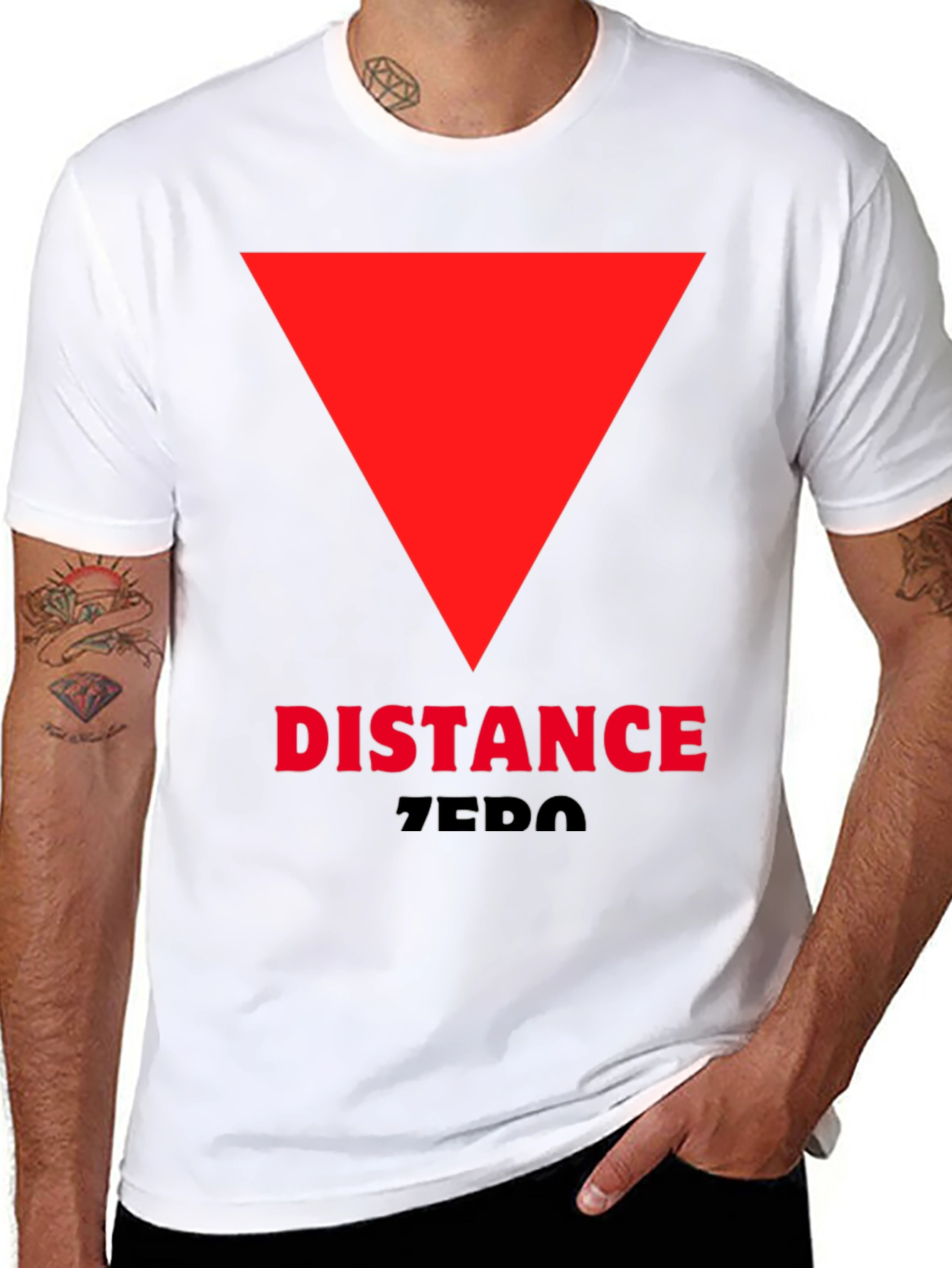 Distance Zero T-Shirt - Red Triangle Design