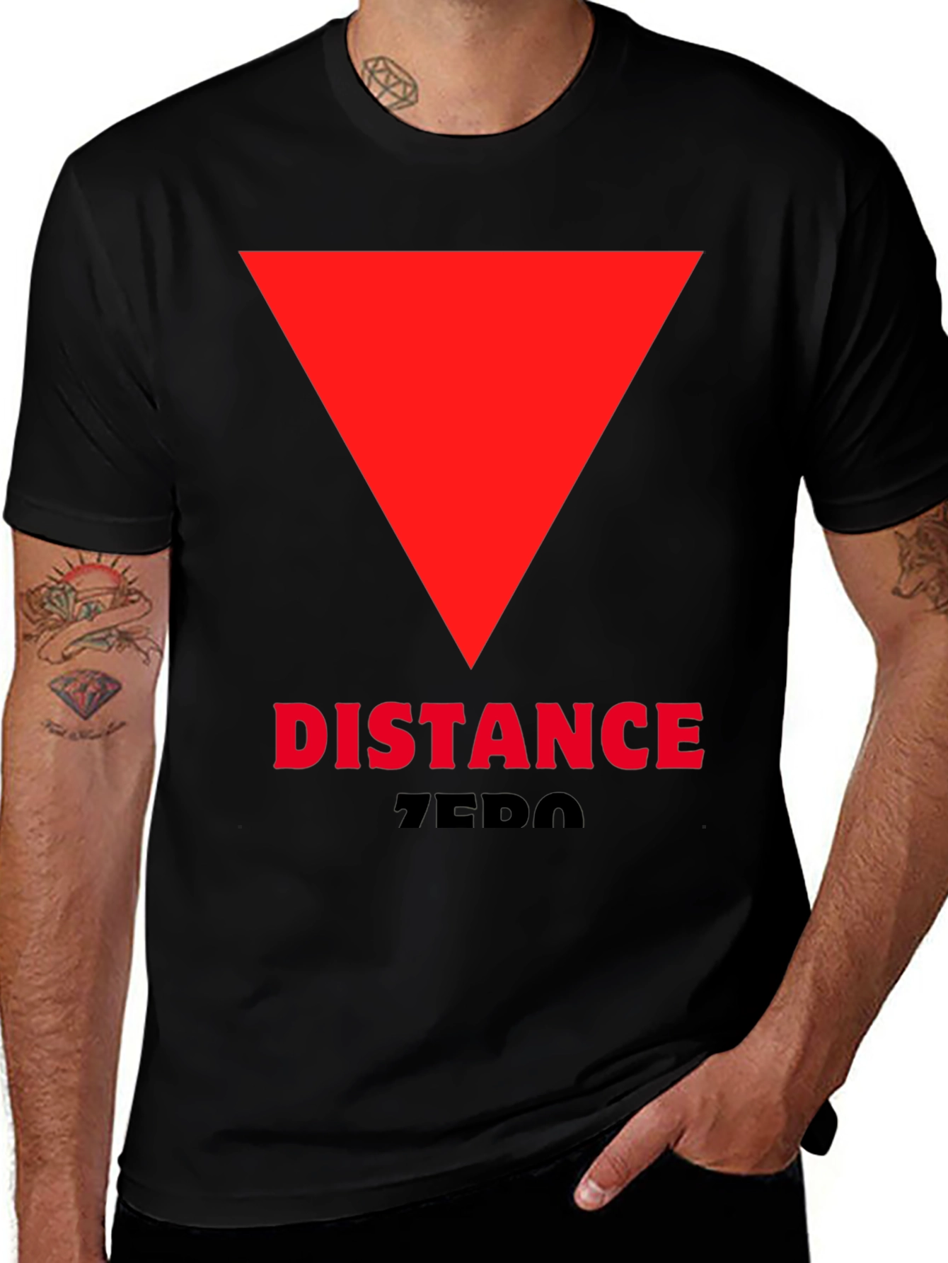 Distance Zero T-Shirt - Red Triangle Design