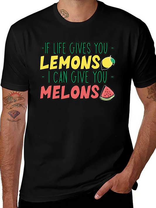 Funny Life Lemons to Melons Graphic T-Shirt