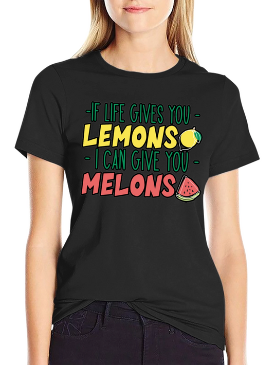 Funny Life Lemons to Melons Graphic T-Shirt