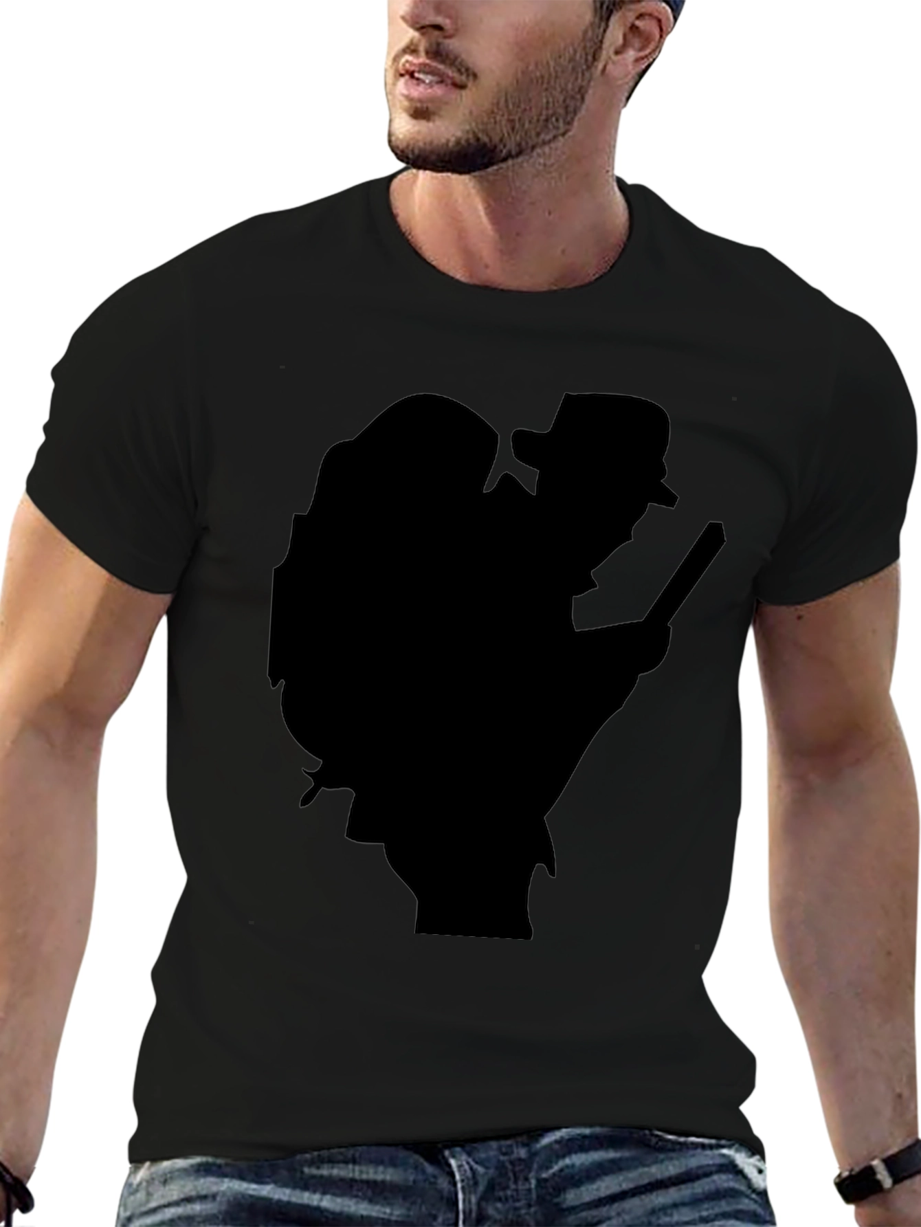 Black Hiker Silhouette T-Shirt
