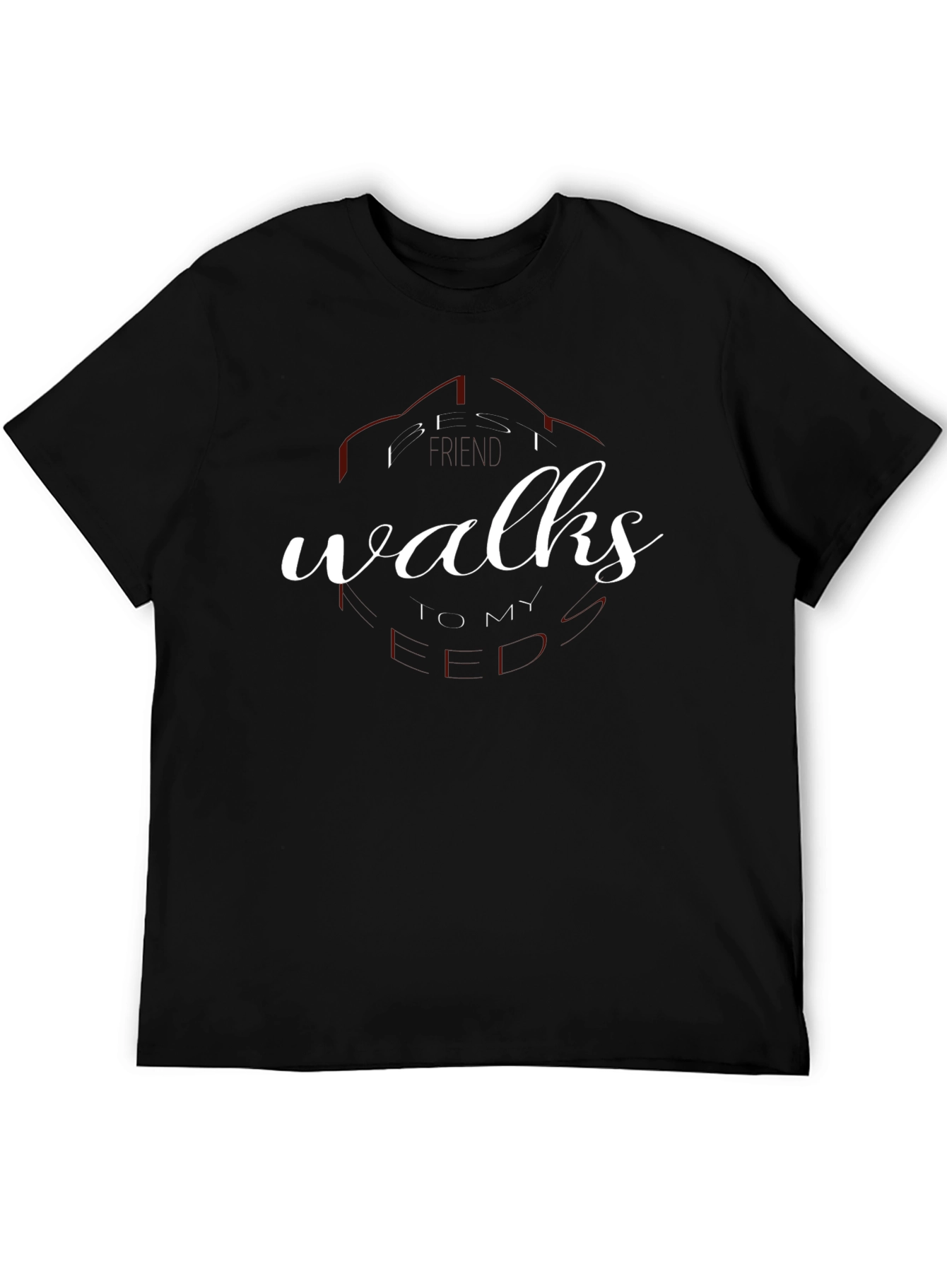 Best Walks To My Heart Black T-Shirt