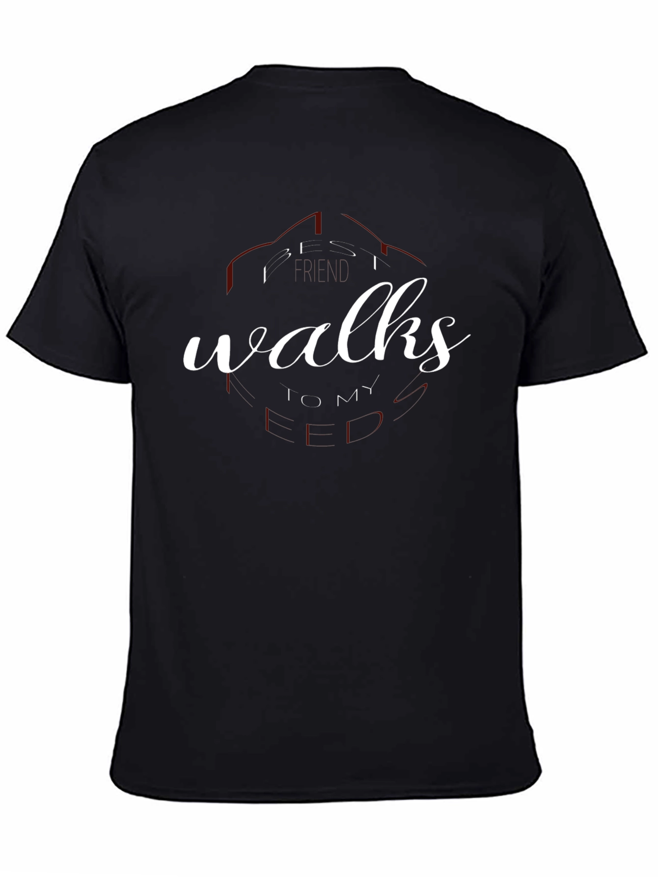 Best Walks To My Heart Black T-Shirt