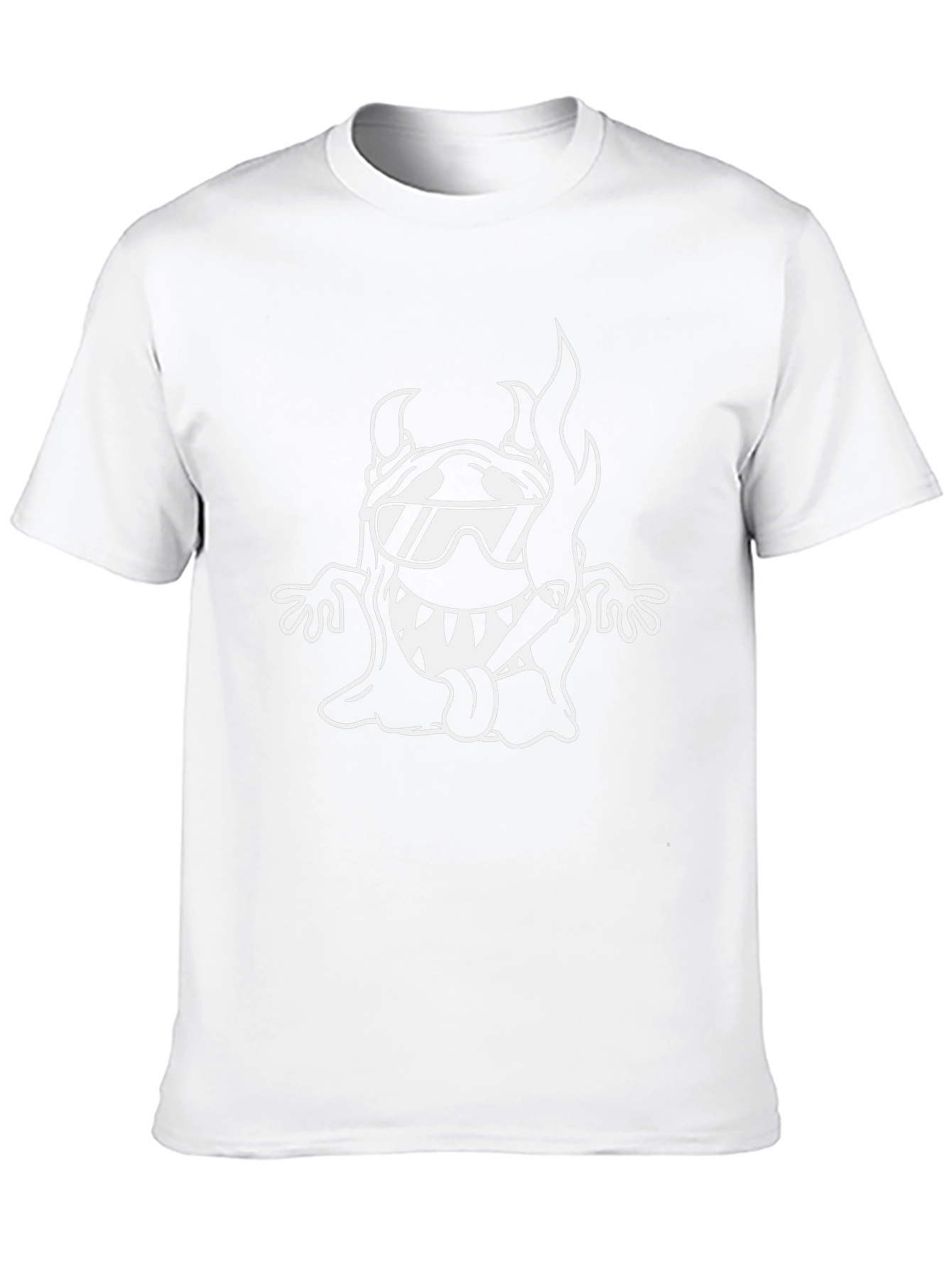 Cool Devil Cartoon Graphic Black T-Shirt