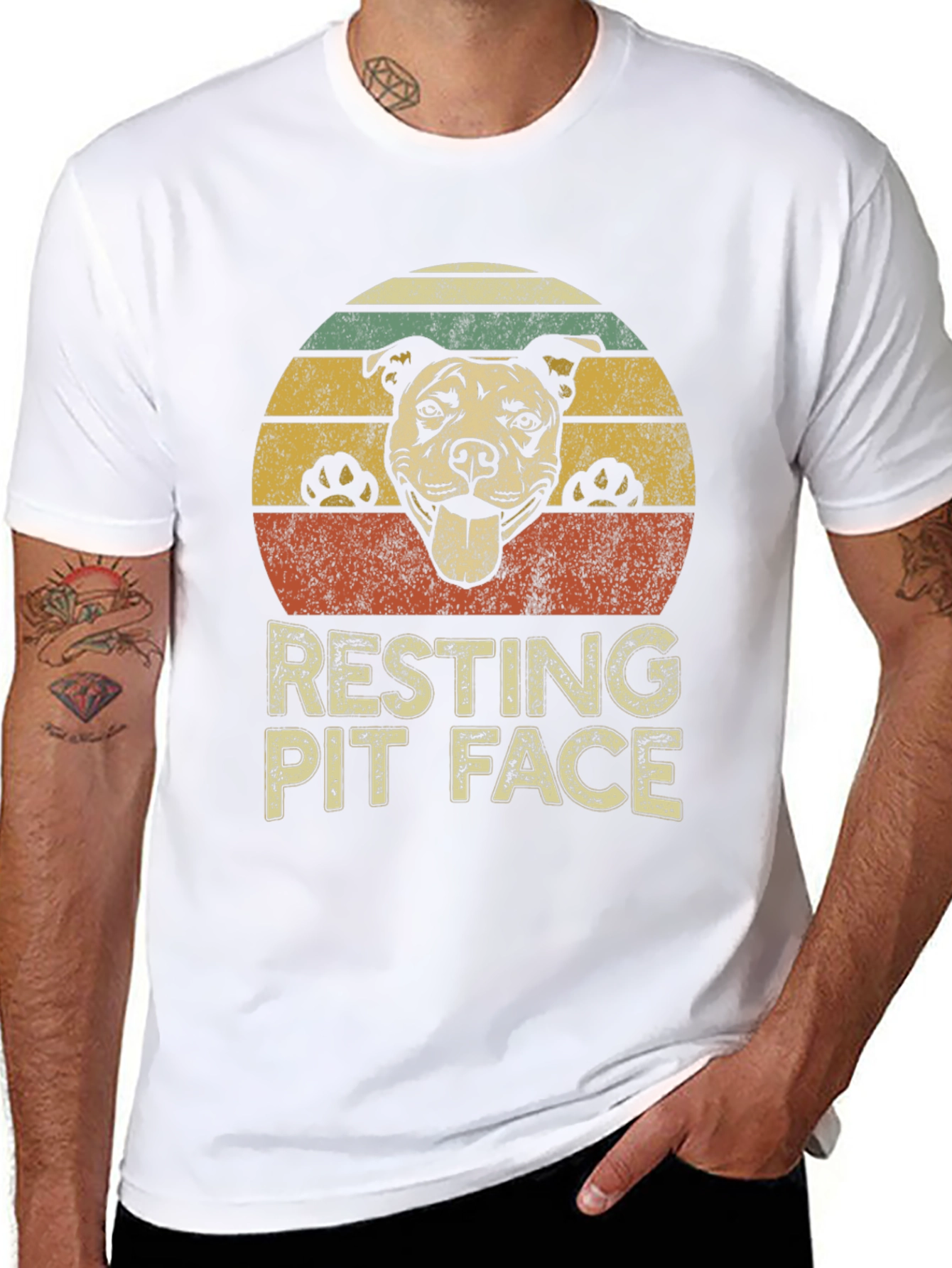 Resting Pit Face Dog Lover T-Shirt