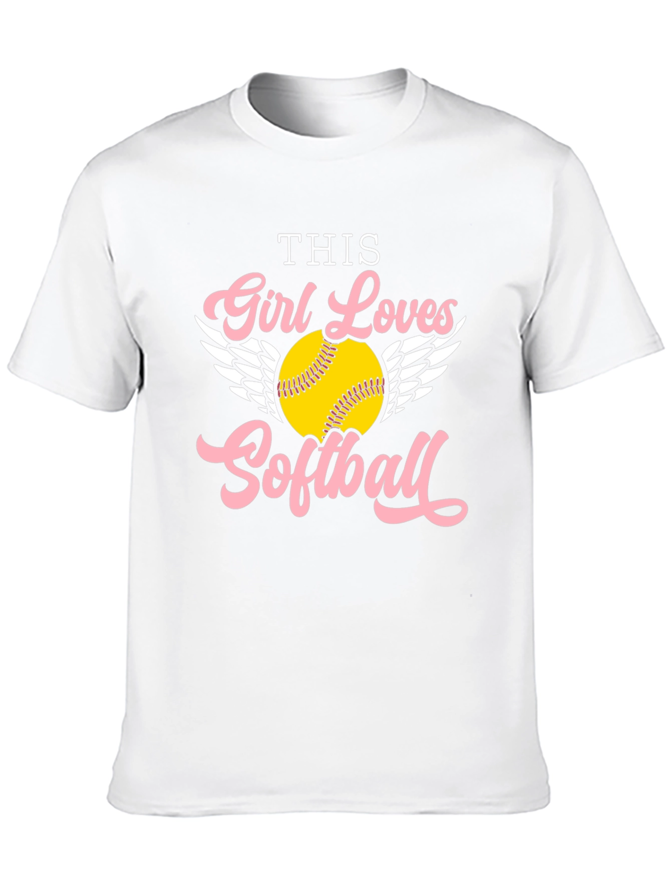 Girl Loves Softball Graphic Tee