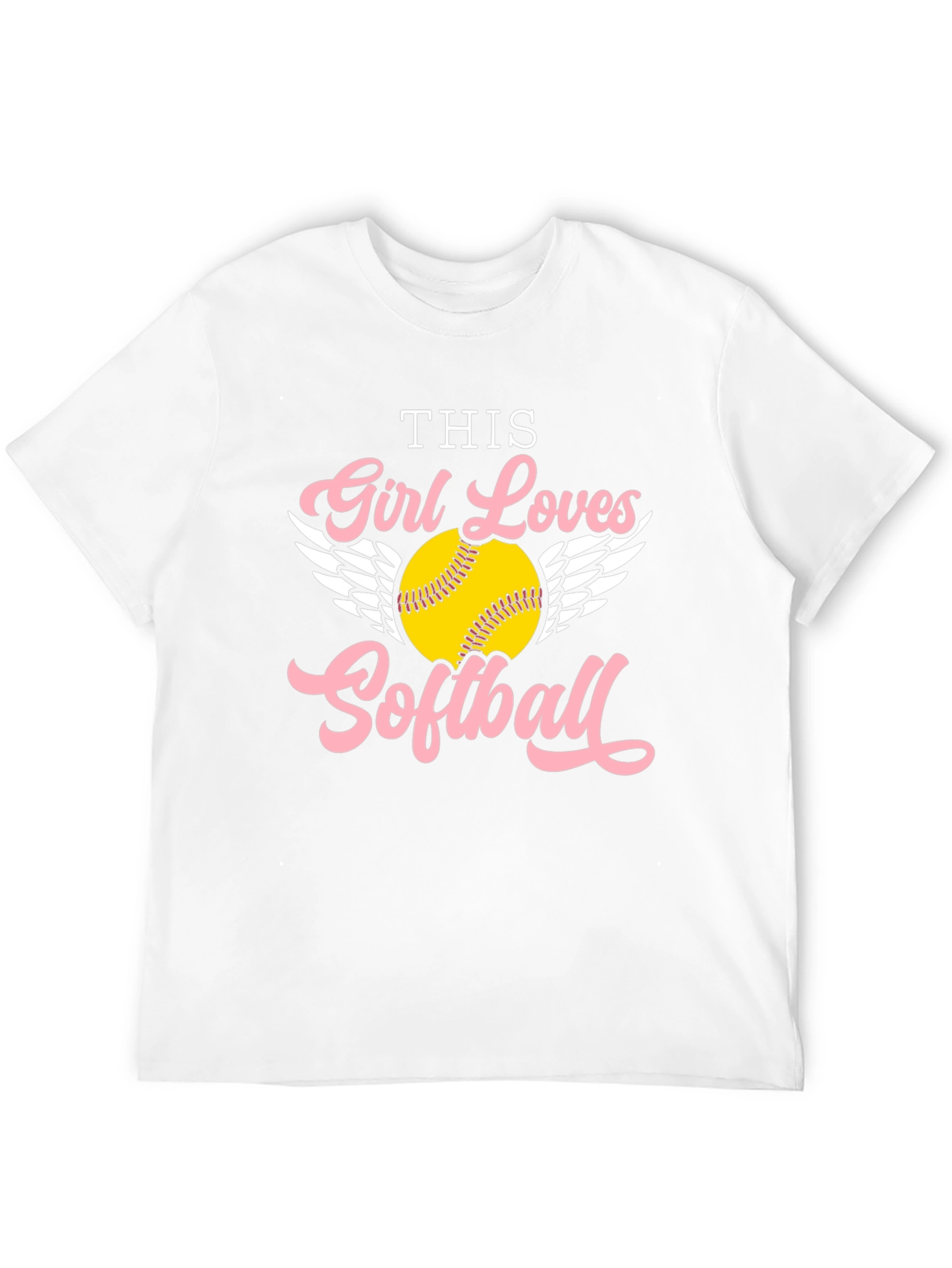Girl Loves Softball Graphic Tee