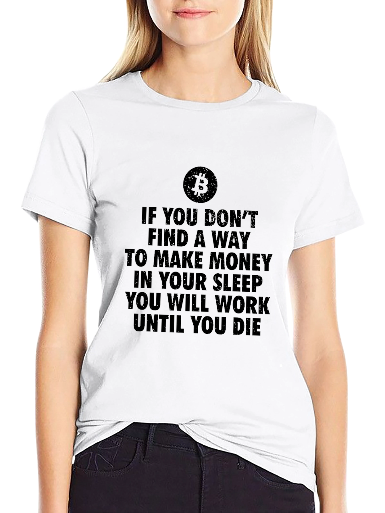 Bitcoin Motivation T-Shirt - Make Money While You Sleep!
