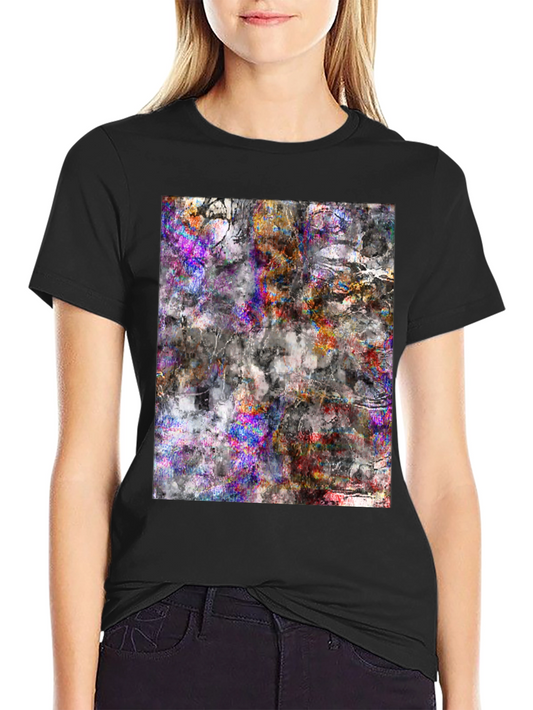 Abstract Art Tee - Black Cotton Blend