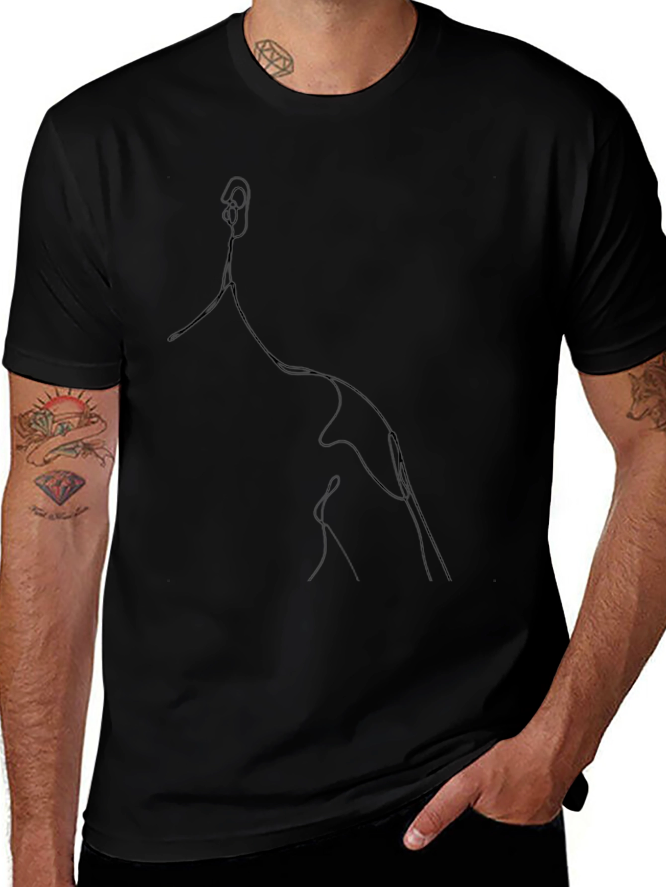 Abstract Line Art T-Shirt