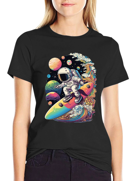 Astronaut Surfing Planets T-Shirt