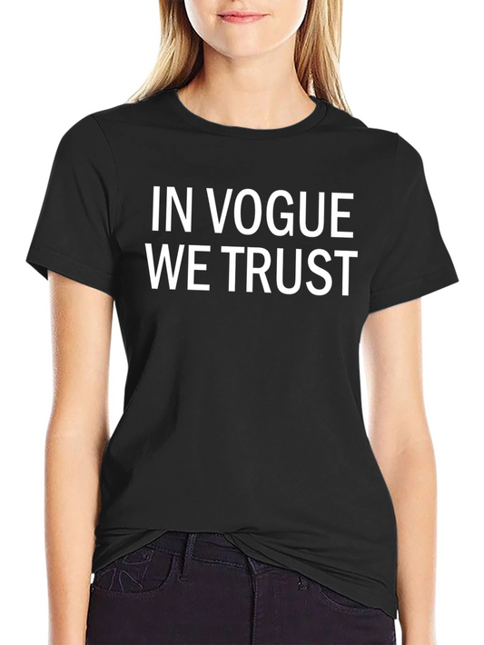 In Vogue We Trust Graphic Tee - Black Cotton T-Shirt