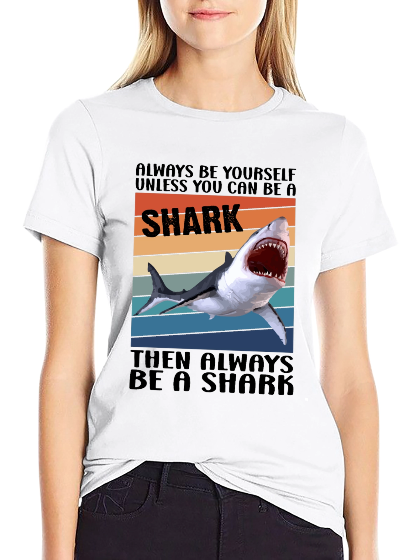 Shark Graphic T-Shirt - Always Be a Shark Tee