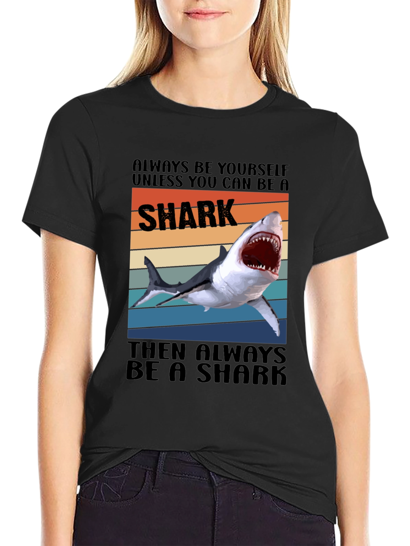 Shark Graphic T-Shirt - Always Be a Shark Tee