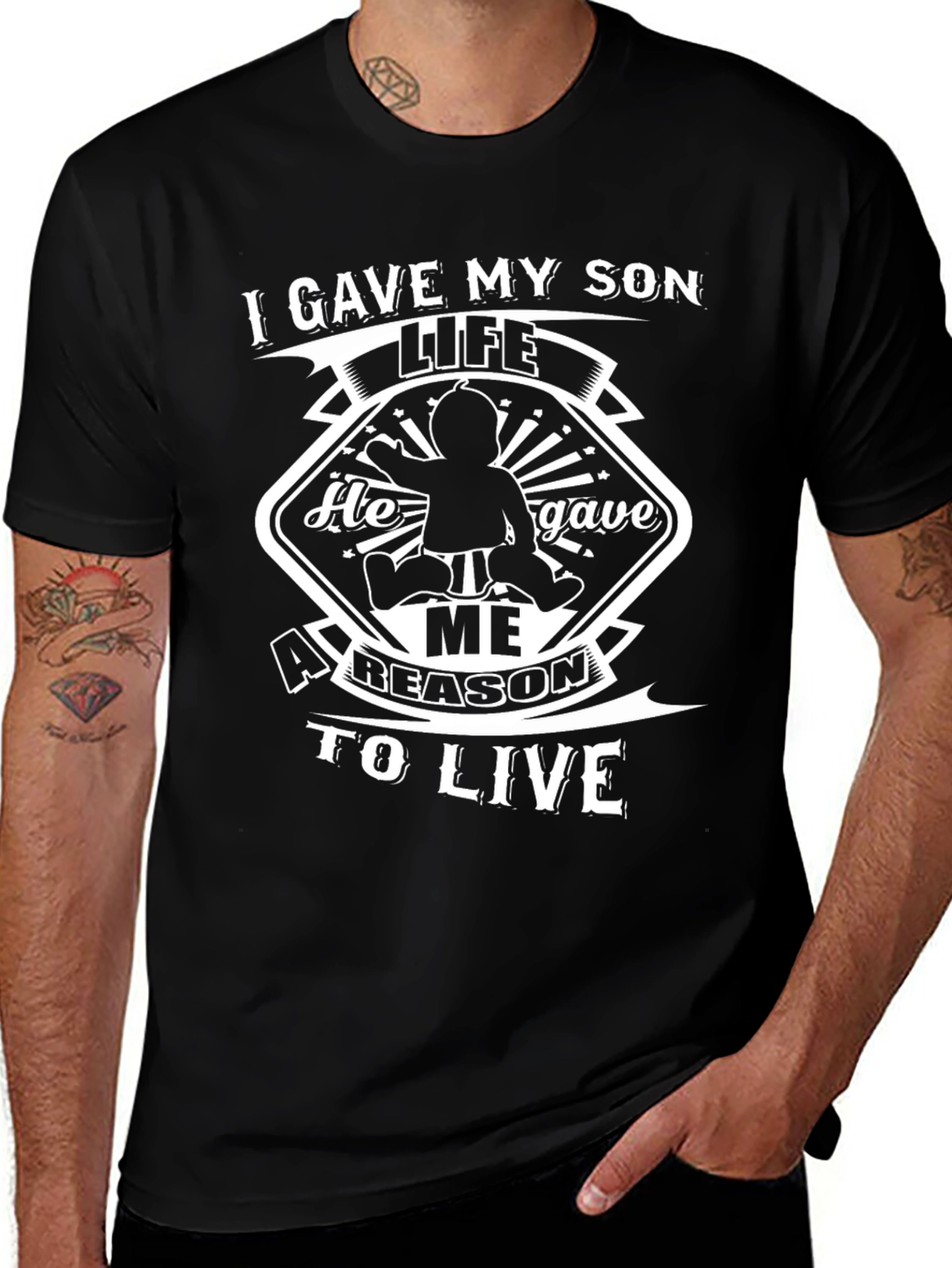 Father Son T-Shirt: I Gave My Son Life