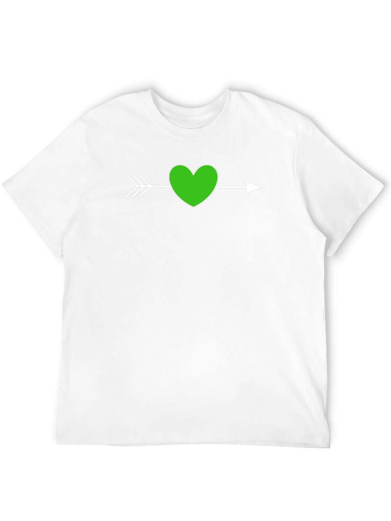 Heart Arrow Graphic Tee - Black Cotton T-Shirt