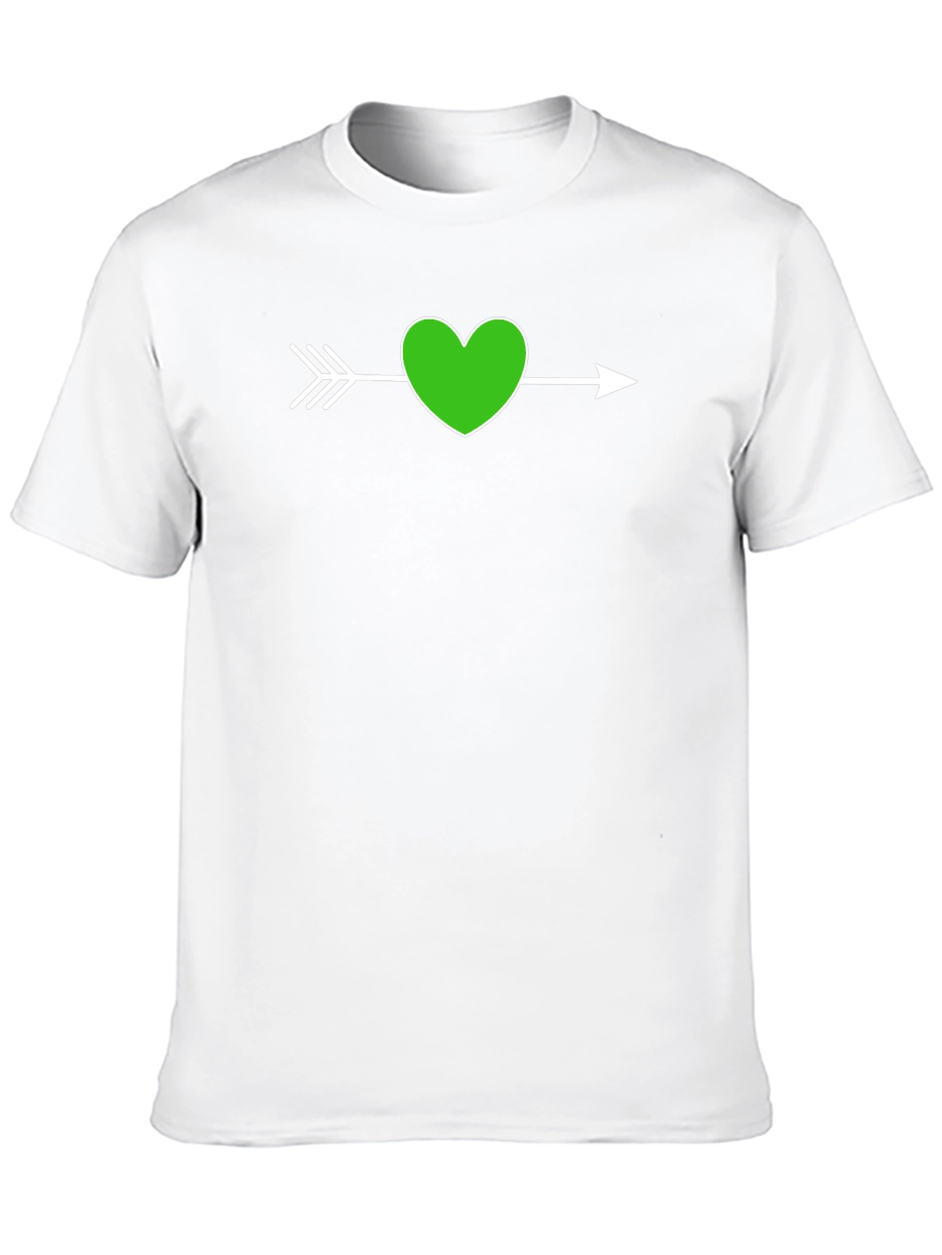 Heart Arrow Graphic Tee - Black Cotton T-Shirt