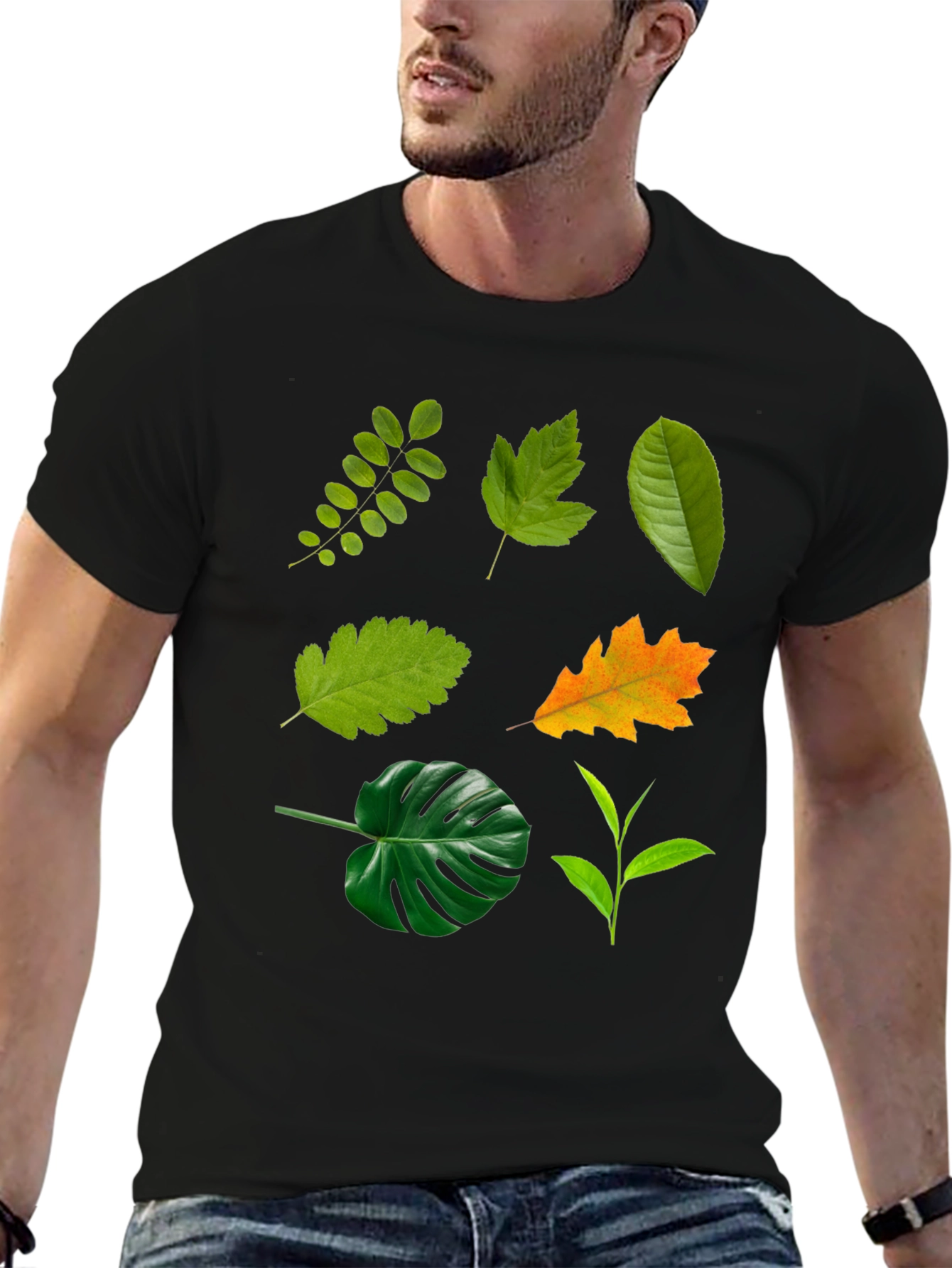 Leaf Collection Black T-Shirt