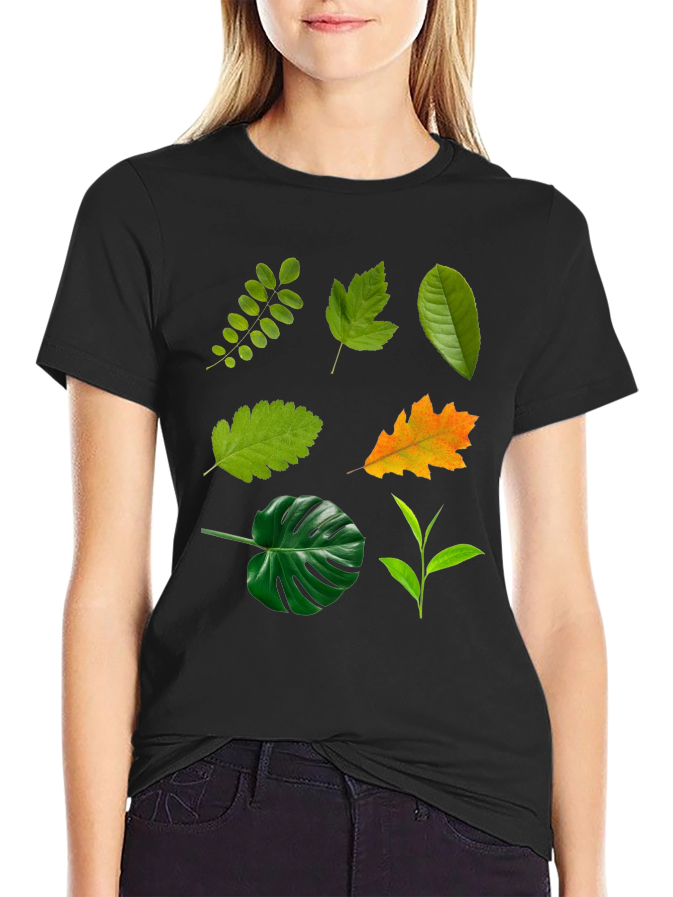 Leaf Collection Black T-Shirt
