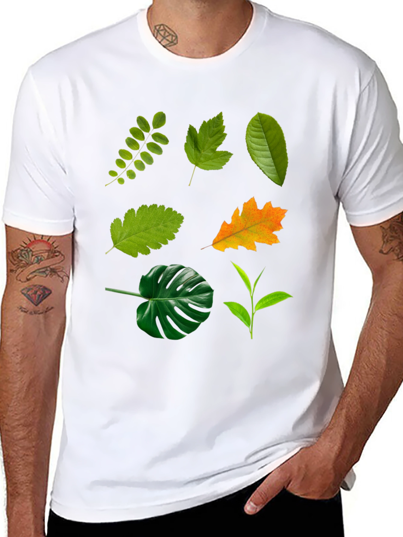 Leaf Collection Black T-Shirt