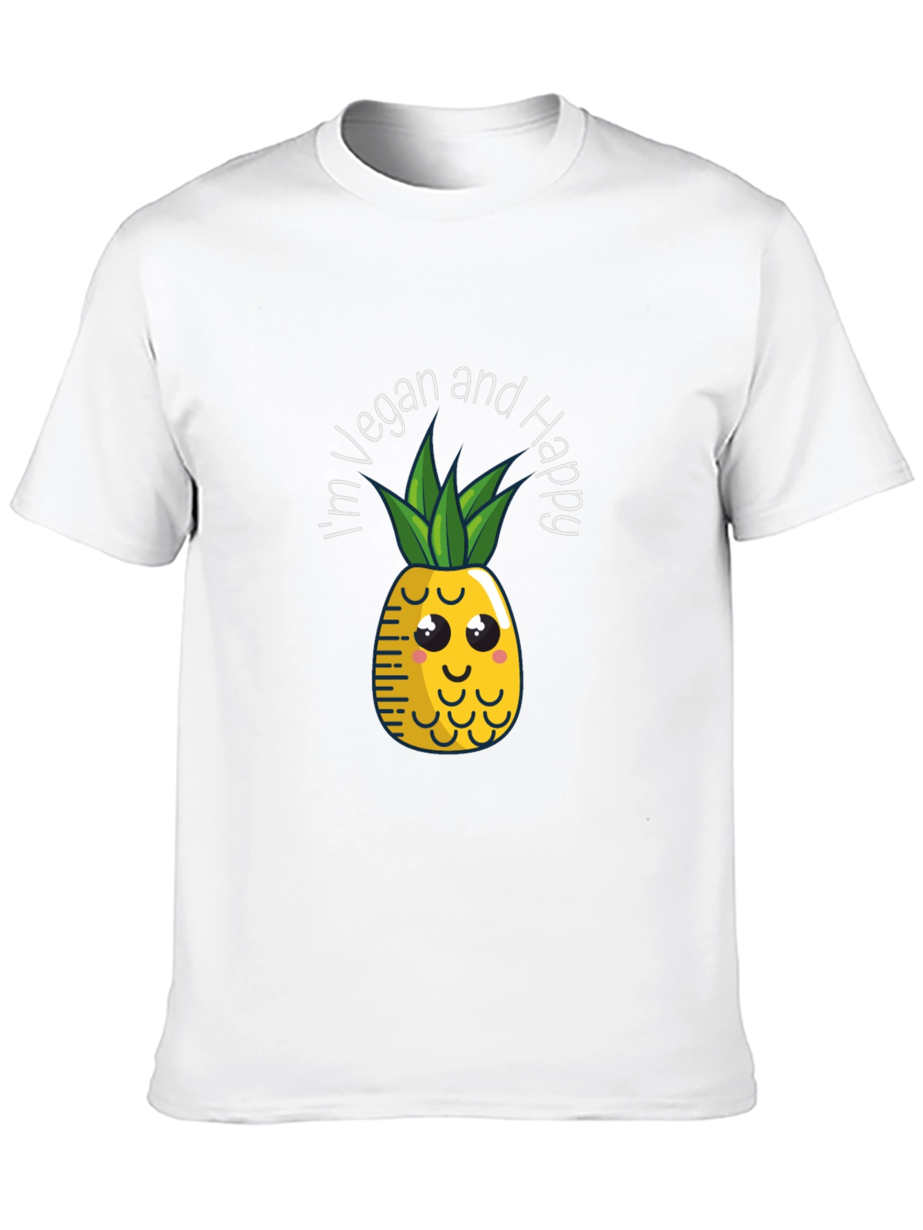 Vegan Pineapple Graphic Tee - Happy & Healthy Lifestyle