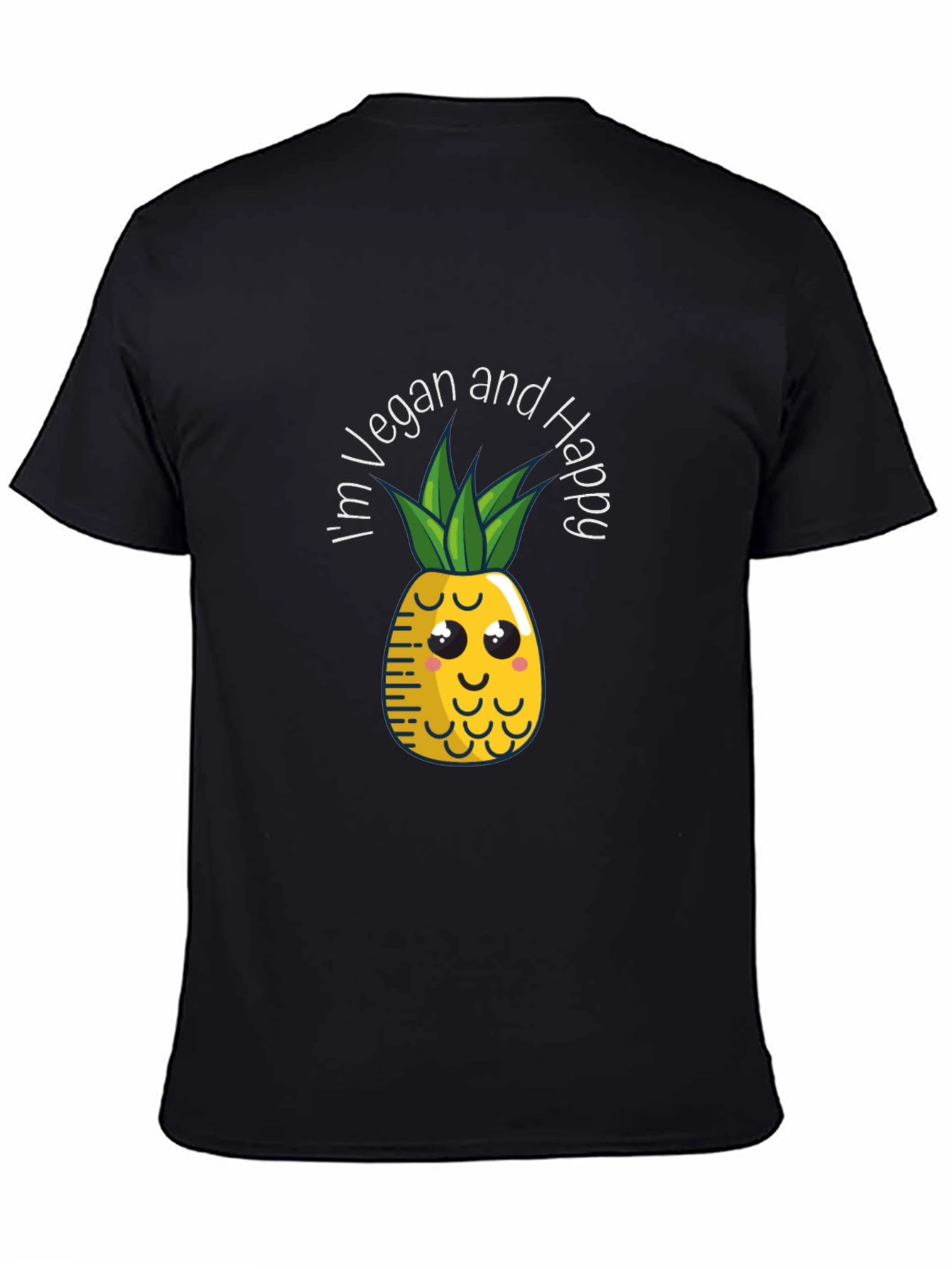 Vegan Pineapple Graphic Tee - Happy & Healthy Lifestyle