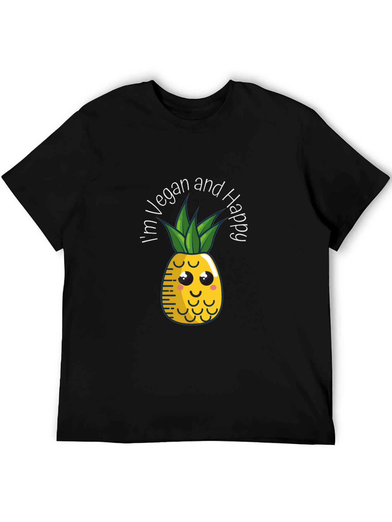 Vegan Pineapple Graphic Tee - Happy & Healthy Lifestyle