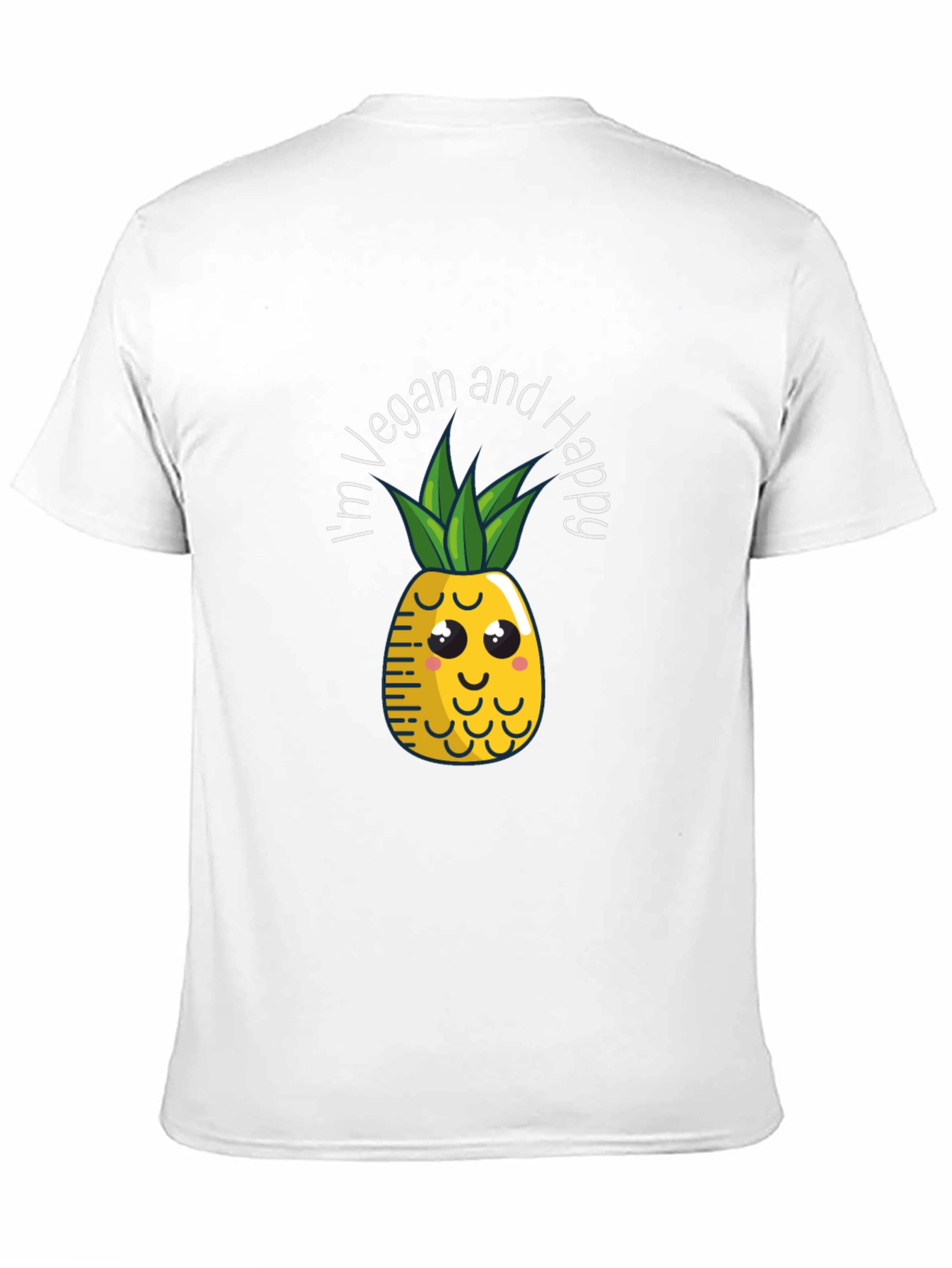 Vegan Pineapple Graphic Tee - Happy & Healthy Lifestyle