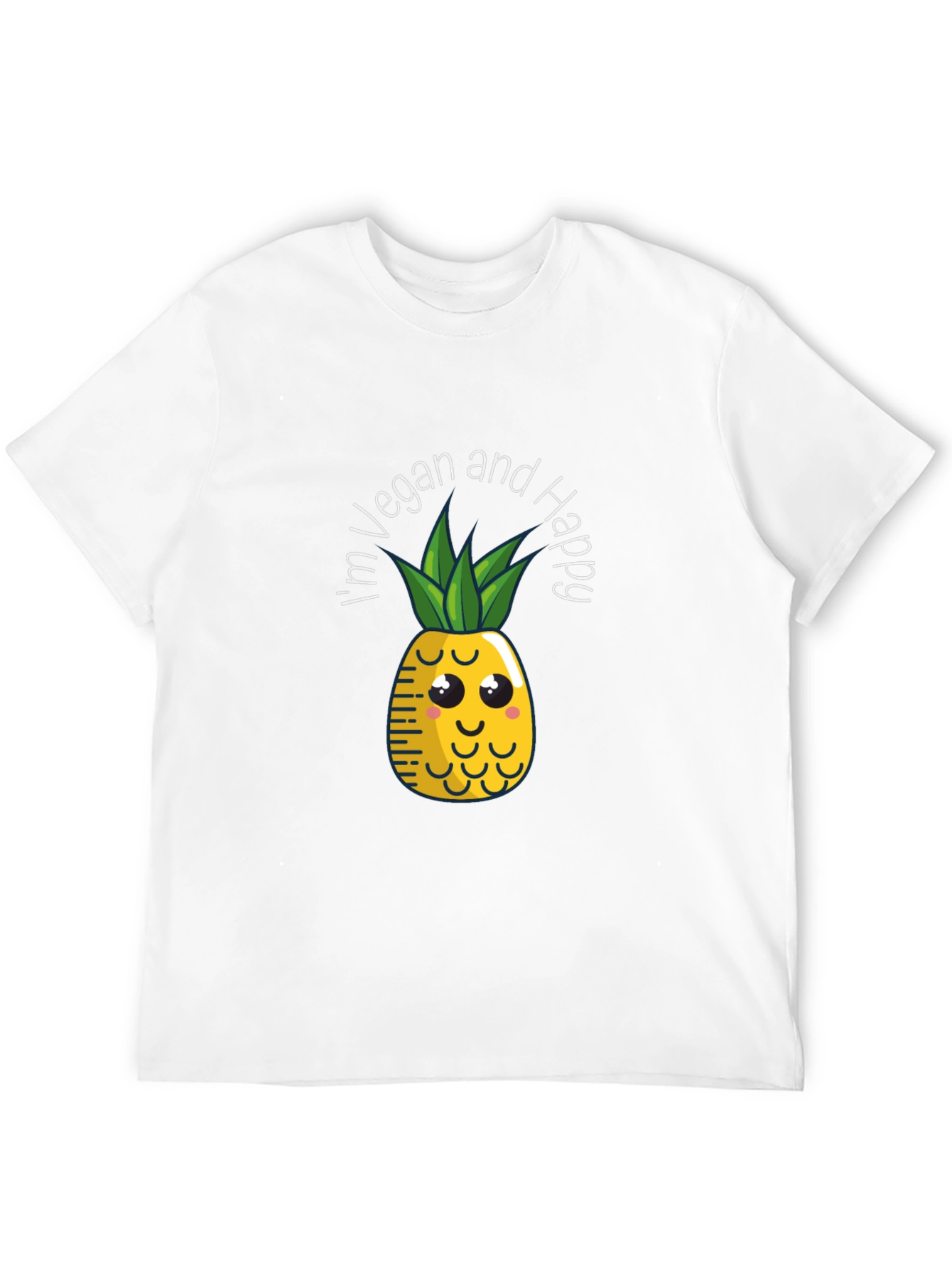 Vegan Pineapple Graphic Tee - Happy & Healthy Lifestyle