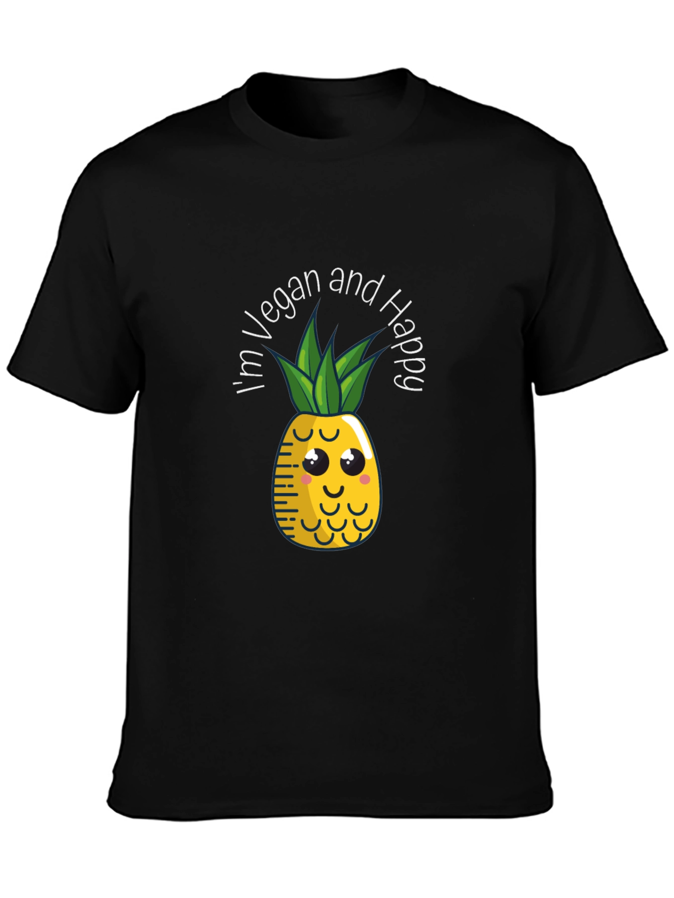 Vegan Pineapple Graphic Tee - Happy & Healthy Lifestyle