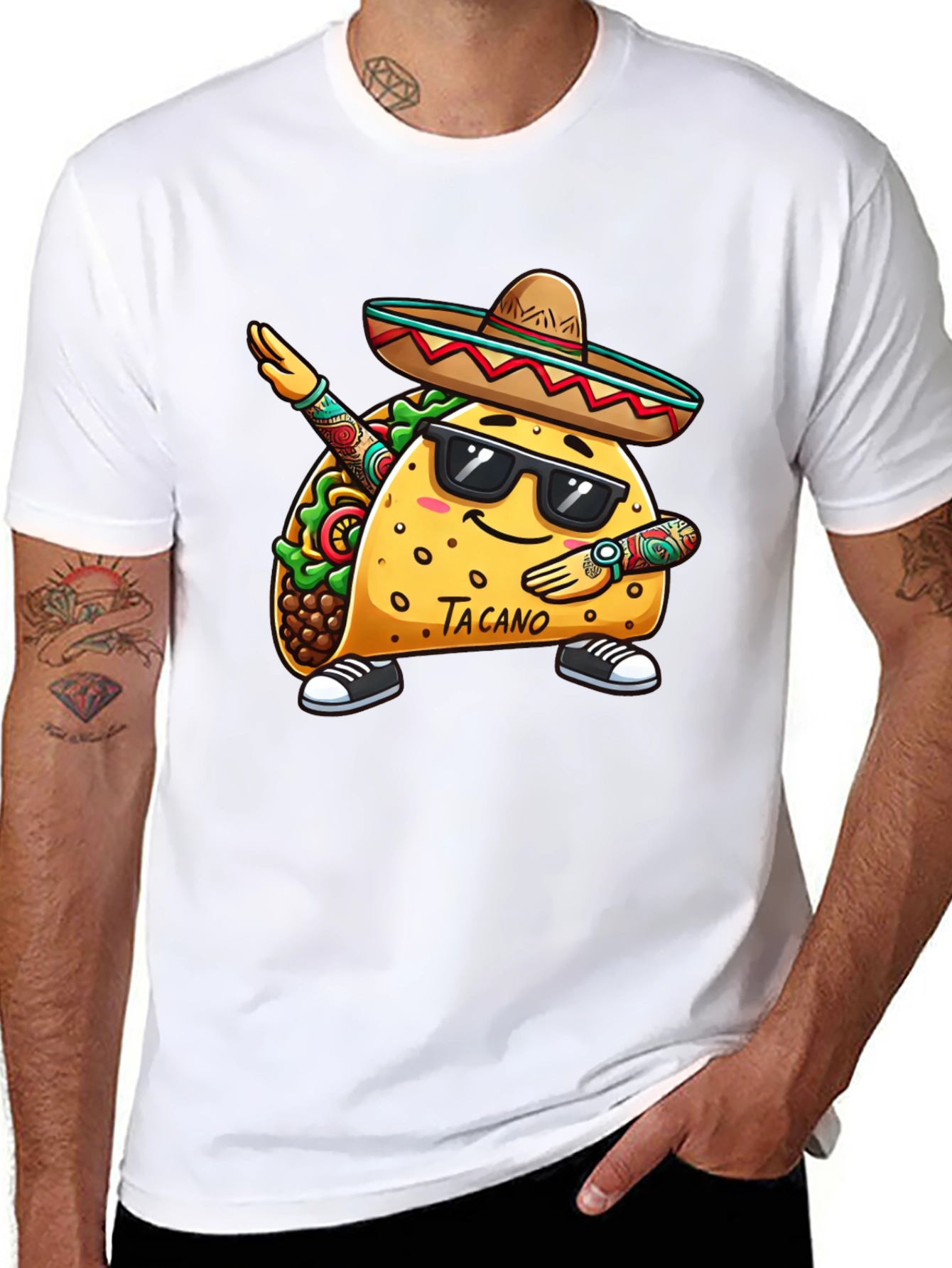 Taco Dab Funny Black T-Shirt