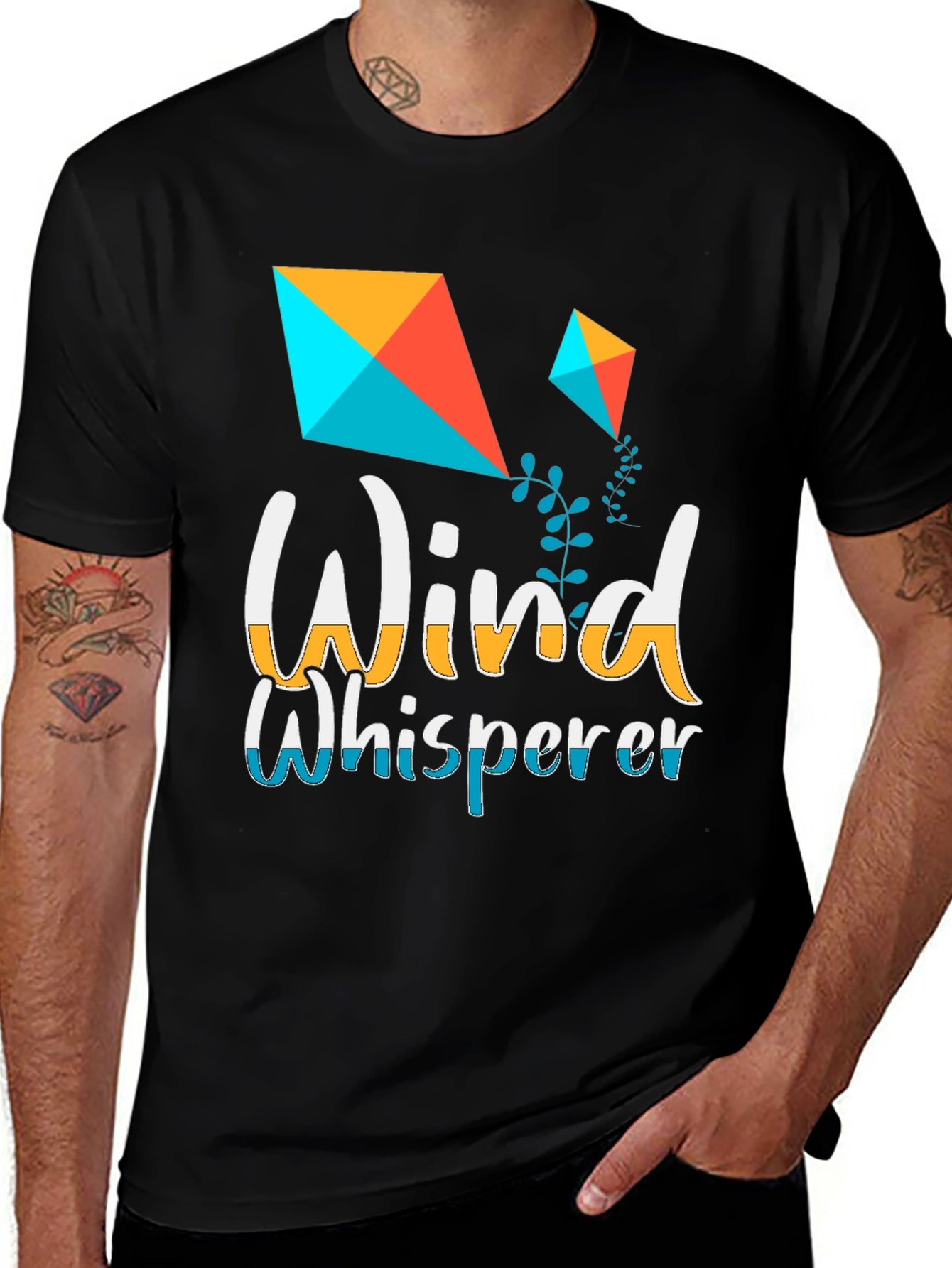 Wind Whisperer Graphic Tee - Kite Design