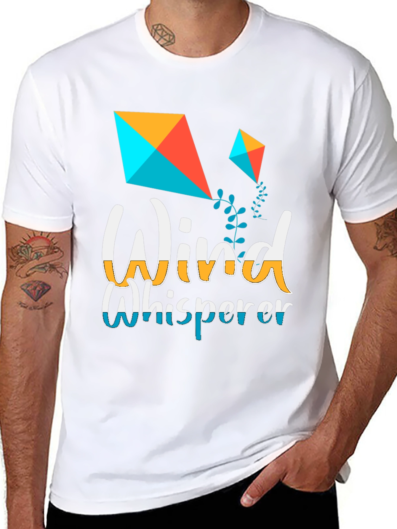 Wind Whisperer Graphic Tee - Kite Design