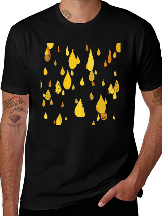 Golden Rain T-Shirt - Stylish Graphic Tee