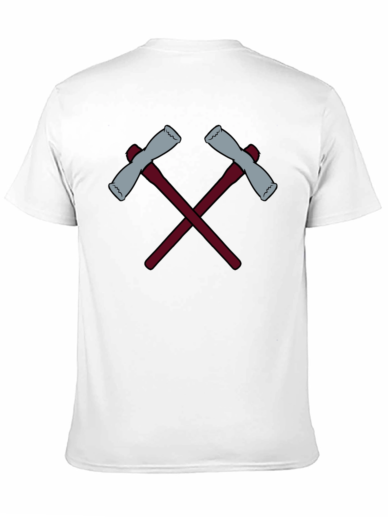 Crossed Axes Graphic Tee - Black Crew Neck