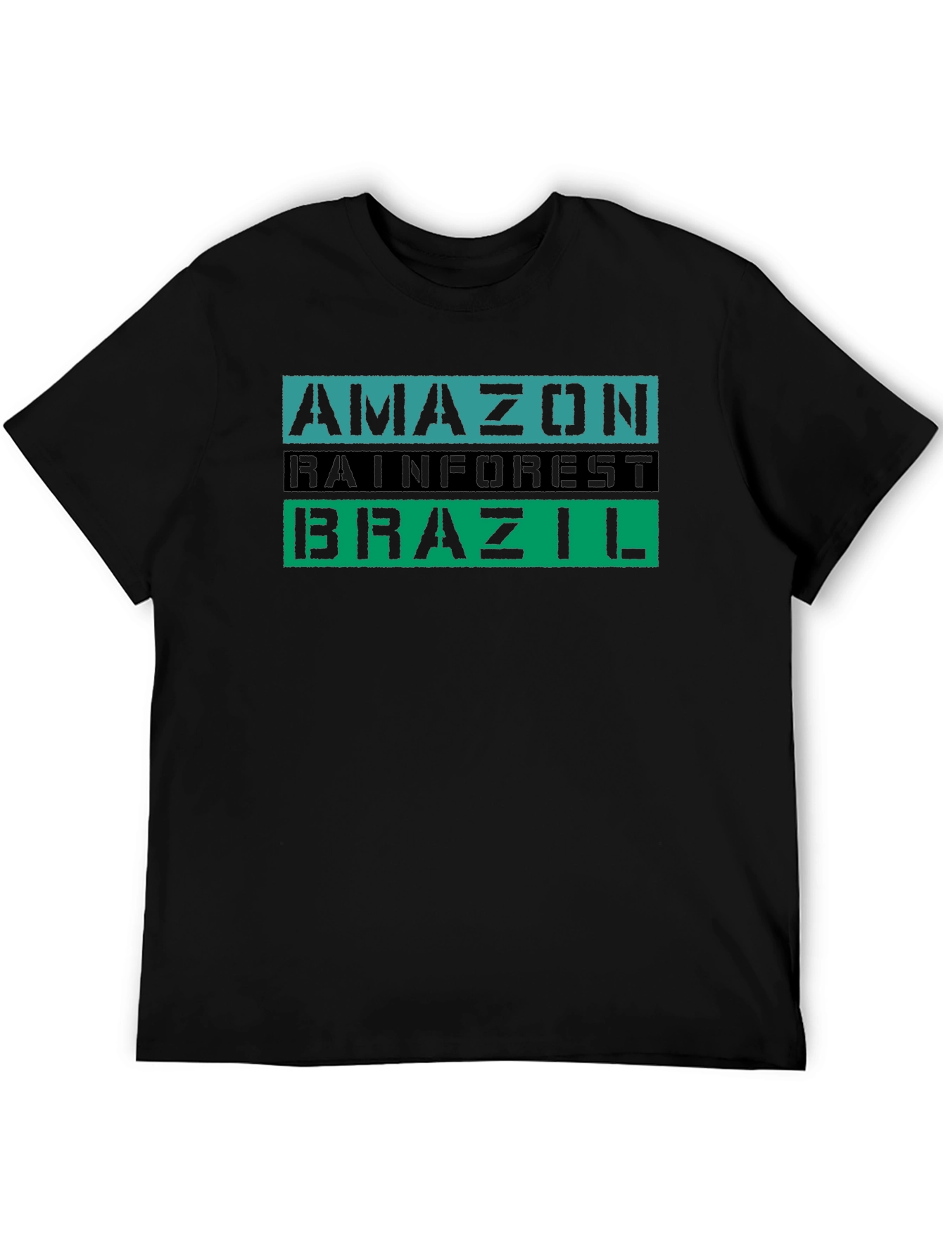 Amazon Rainforest Brazil Tee - Black Graphic T-Shirt